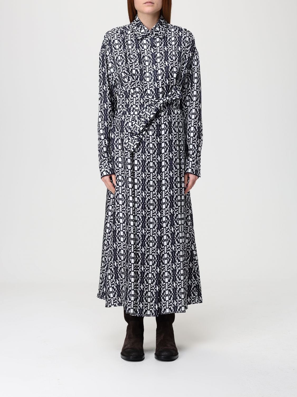 Max Mara Max Mara Dress Woman White Size L / US 10 / IT 46 - 1 Thumbnail