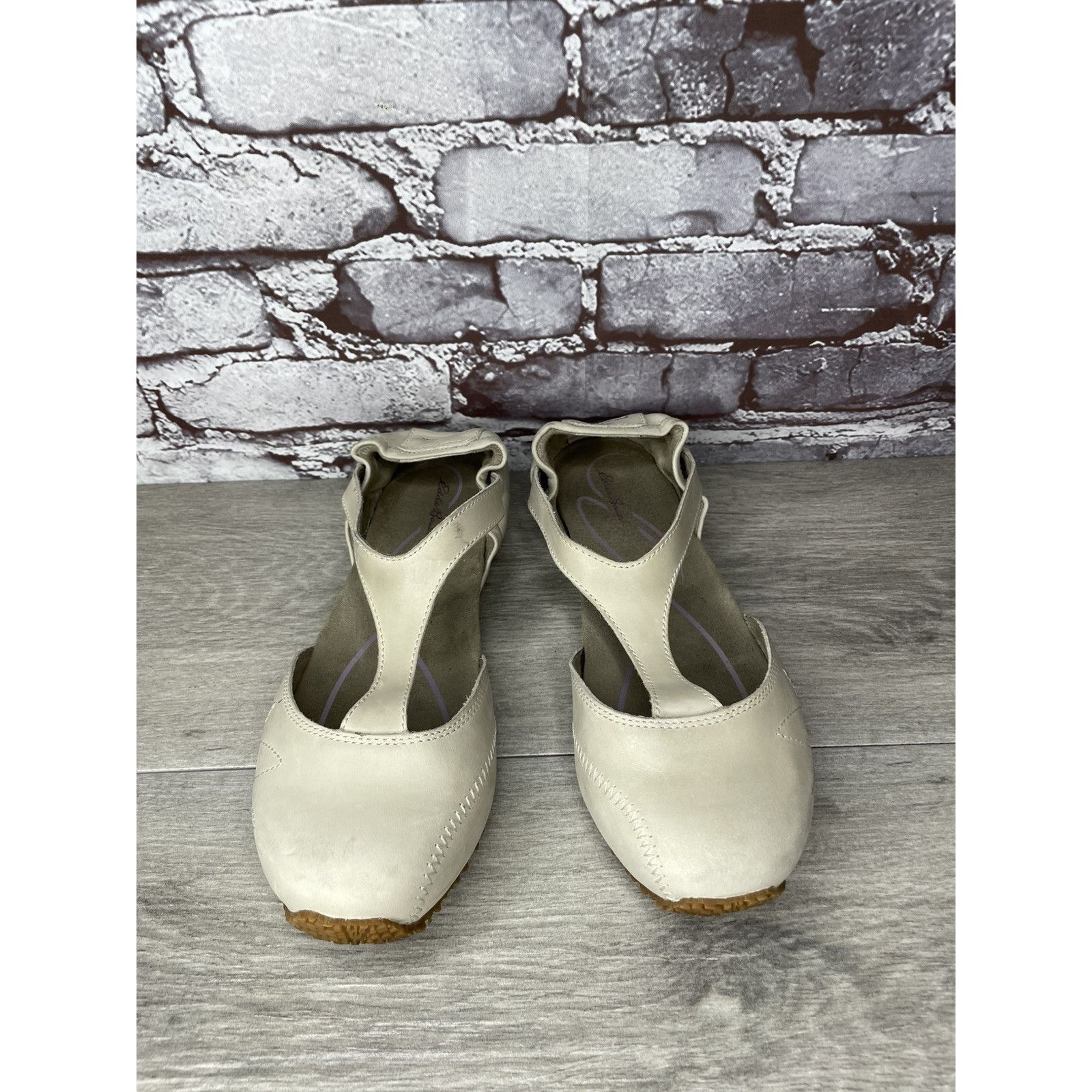 Eddie Bauer Eddie Bauer Beige Ivory Leather Closed Clogs Athletic Shoes Size US 10 / IT 40 - 15 Thumbnail