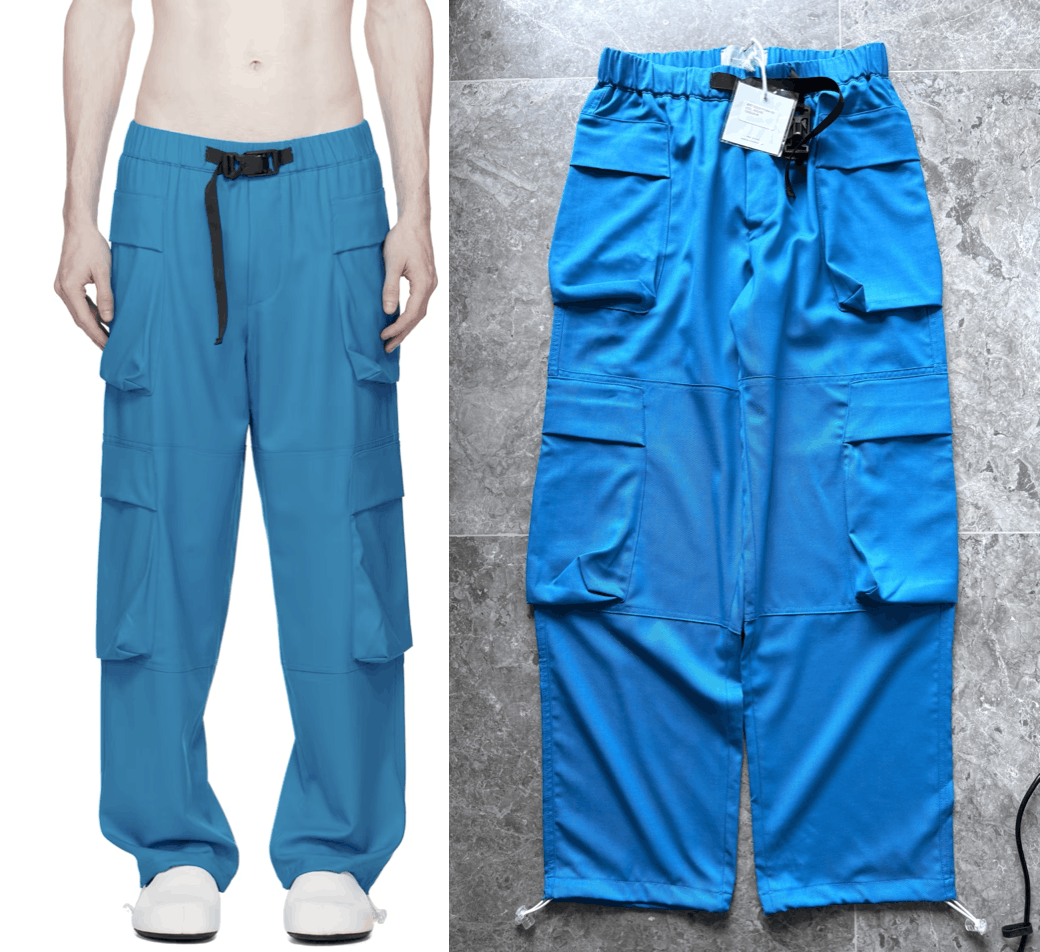 BONSAI USD470 BONSAI BLUE BELTED CARGO PANTS Size US 34 / EU 50 - 1 Thumbnail