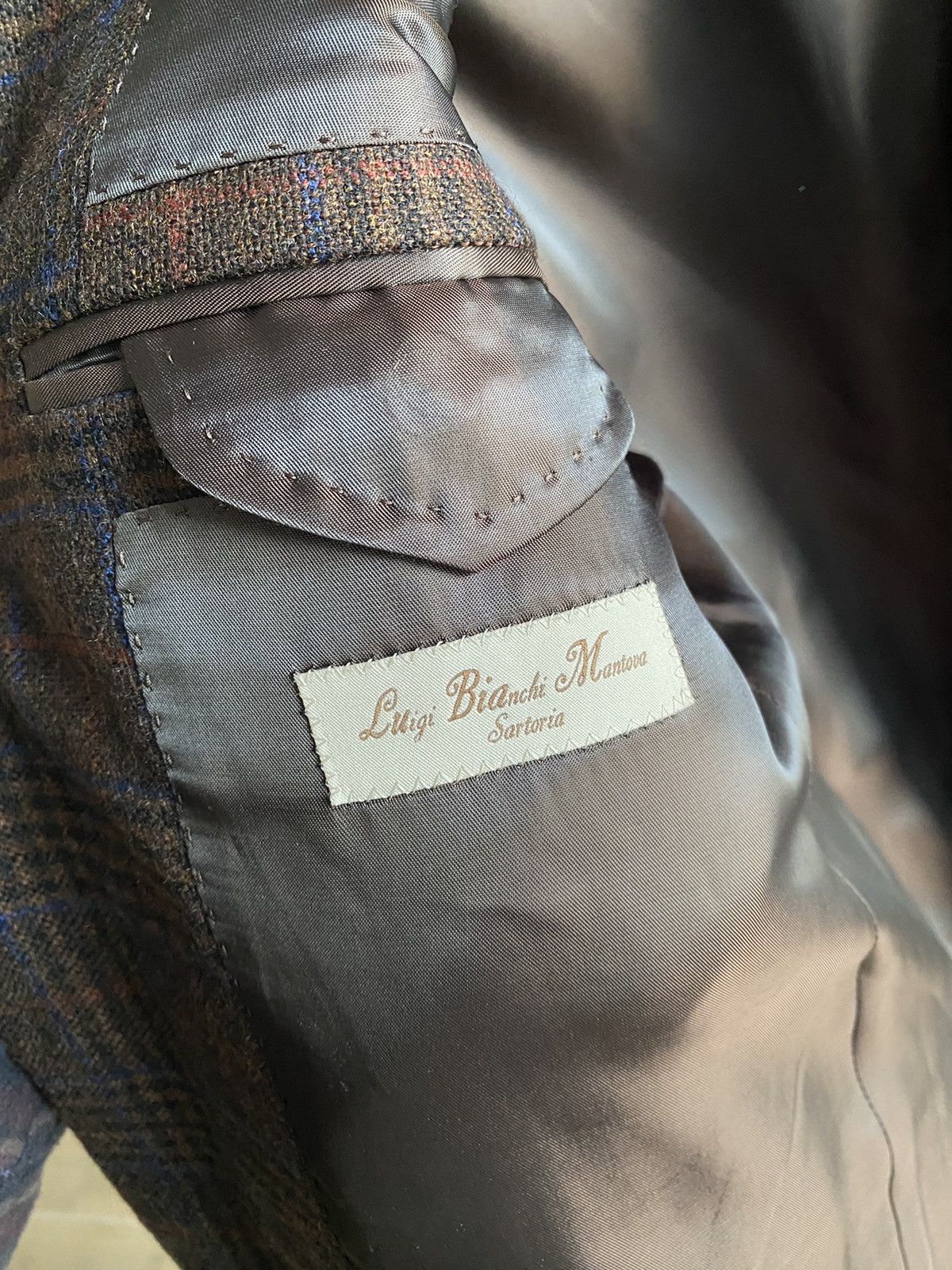 Luigi Bianchi Luigi Bianchi 100% Wool Checkered Blazer Size 42R - 8 Thumbnail