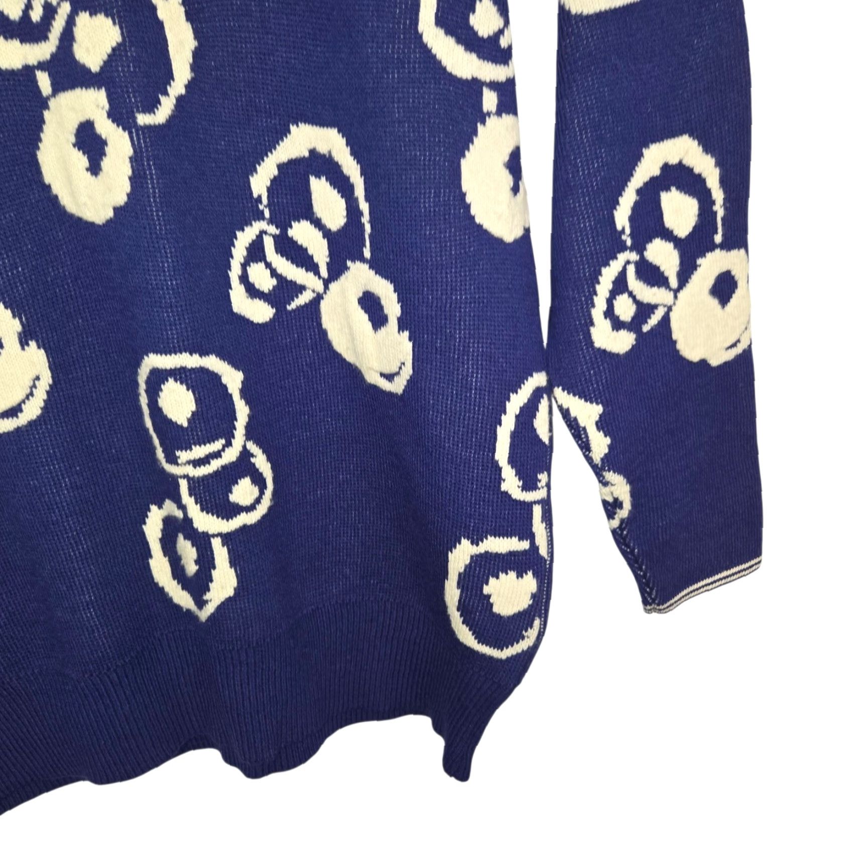 Yohji Yamamoto Yohji Yamamoto Pour Homme Wool Sweater Blue Mens XL Crew Neck 100% Laine TENUGUI DESIGN Read Designer Pullover Size US XL / EU 56 / 4 - 3 Thumbnail