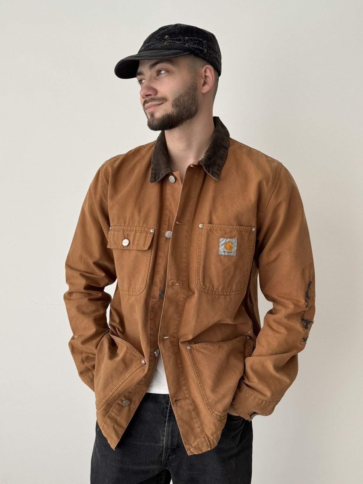 Carhartt × Vintage Vintage Carhartt Repaired Michigan Coat Size US XL / EU 56 / 4 - 2 Thumbnail