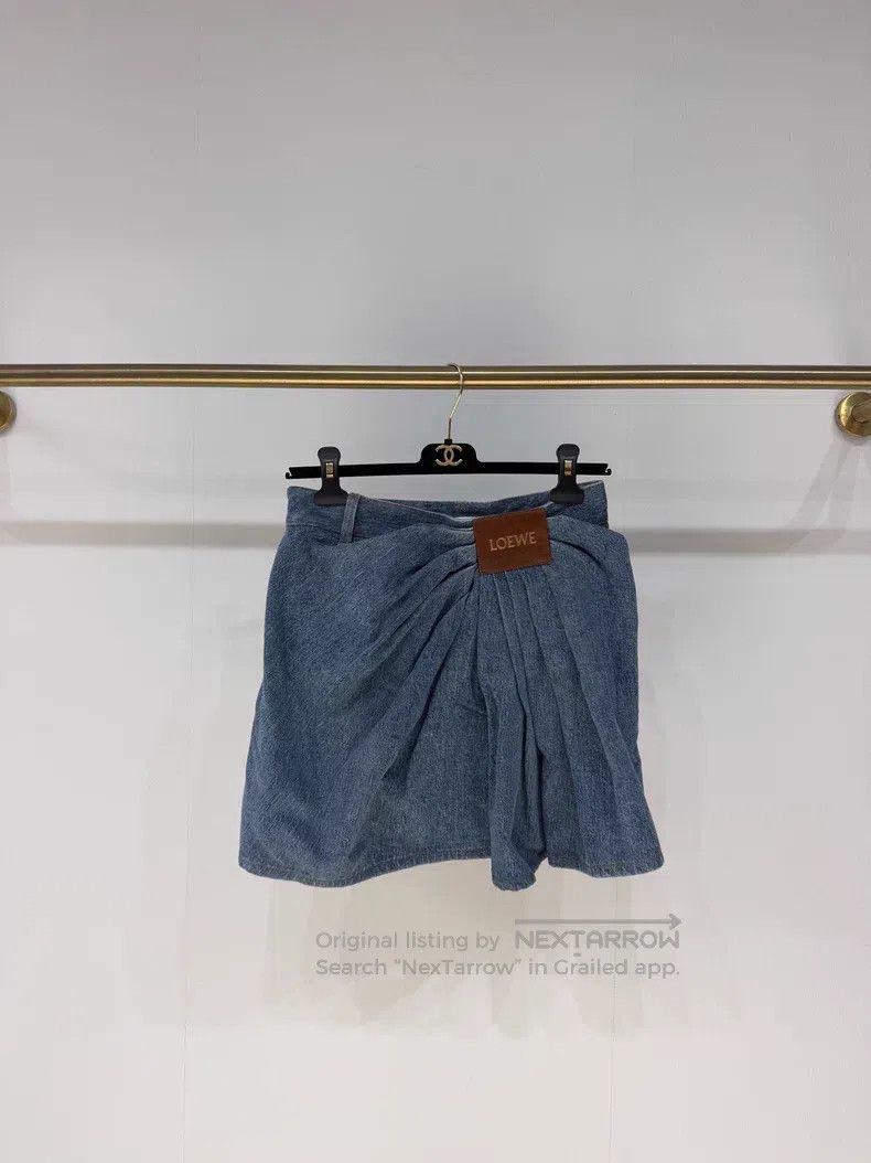 Loewe Loewe 2025 Spring Summer Mini Denim Skirt Size 24" / US 00 / IT 34 - 1 Thumbnail