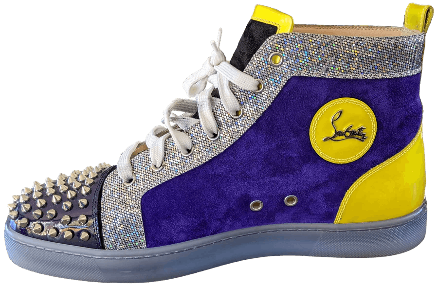 Christian Louboutin Christian Louboutin Suede/Sequins High Top Sneakers Size US 9.5 / EU 42-43 - 4 Thumbnail
