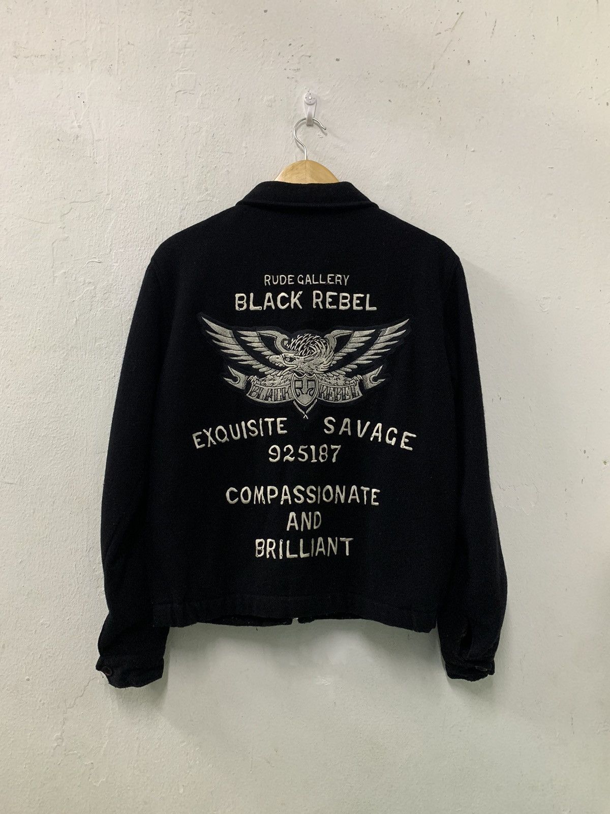 Japanese Brand × RUDE GALLERY Rude Gallery Black Rebel Wool Zipper double Chest Pocket Size US S / EU 44-46 / 1 - 2 Thumbnail