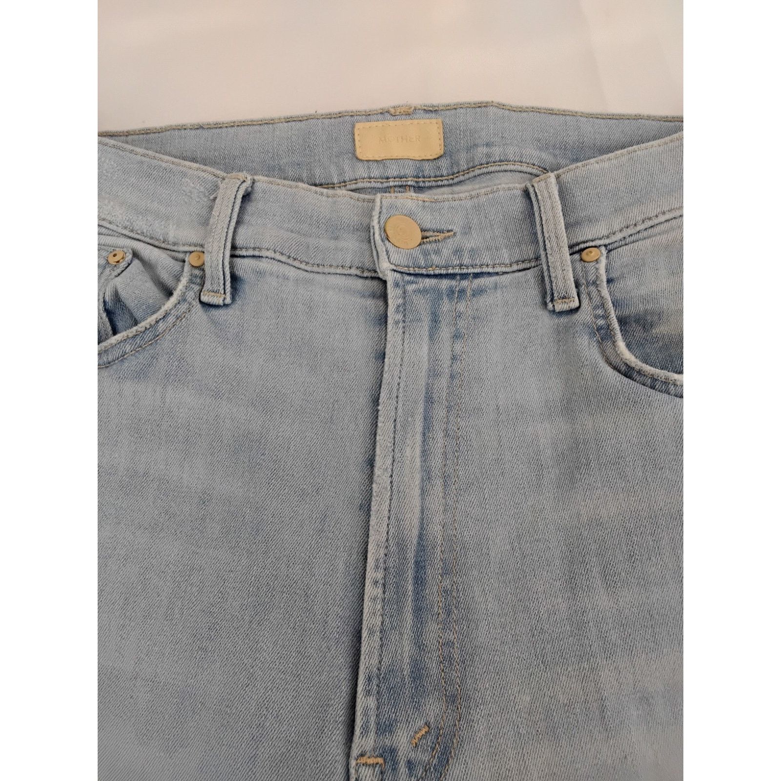 MOTHER Mother High Waisted Rider Jeans Women's 31 Light Wash Size 31" - 5 Thumbnail