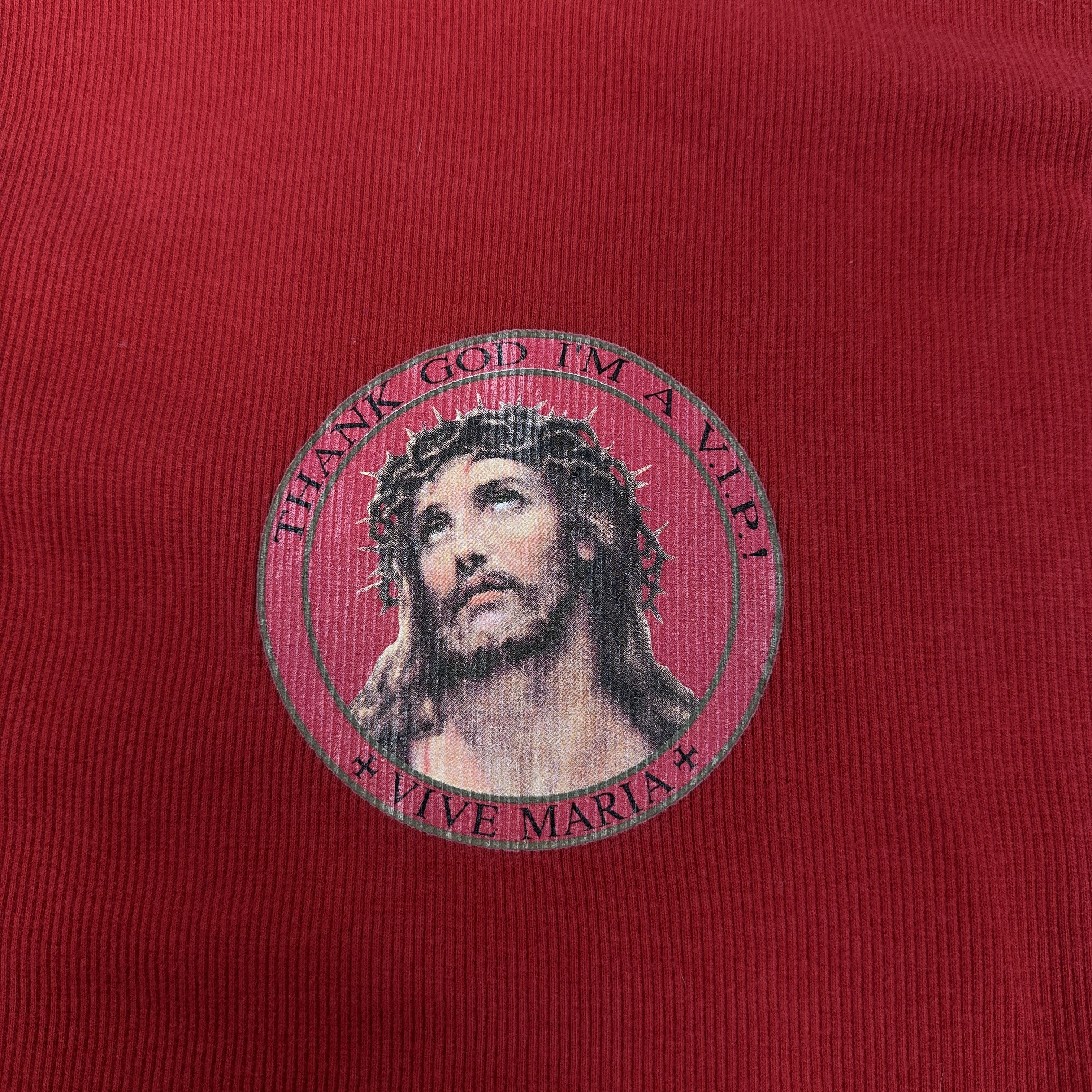 Vintage Vintage 00s Vive Maria Thank God Im a VIP Ribbed Tant Top Size L / US 10 / IT 46 - 3 Thumbnail