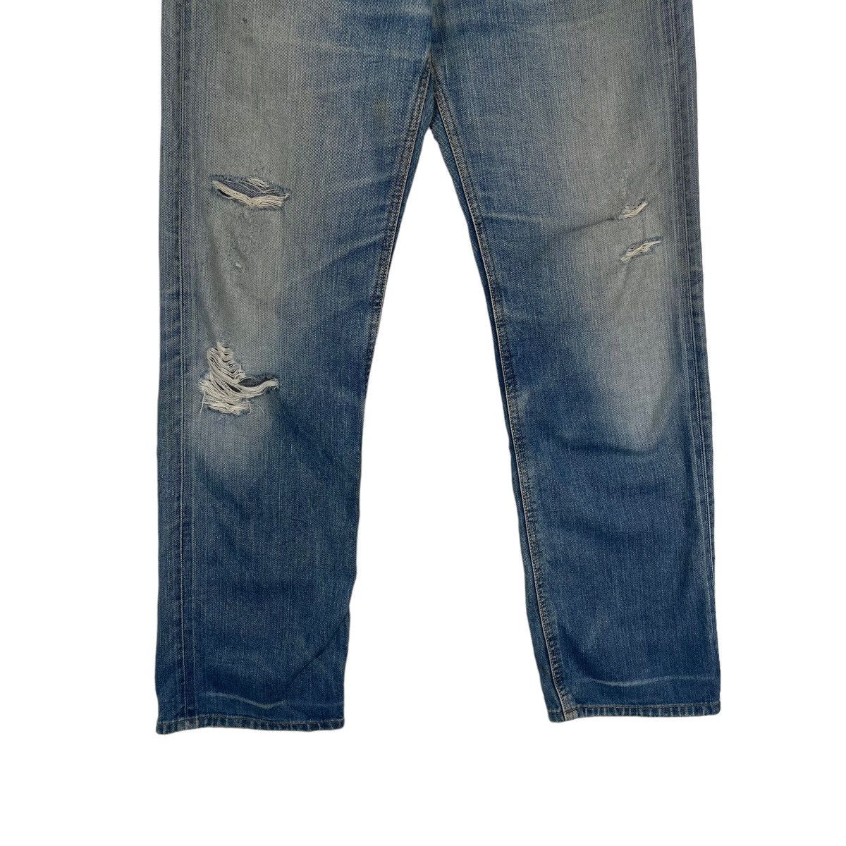 Japanese Brand × Lee × Vintage Vintage Union Made Lee Ripped Denim Jeans Button Fly Size US 30 / EU 46 - 4 Thumbnail