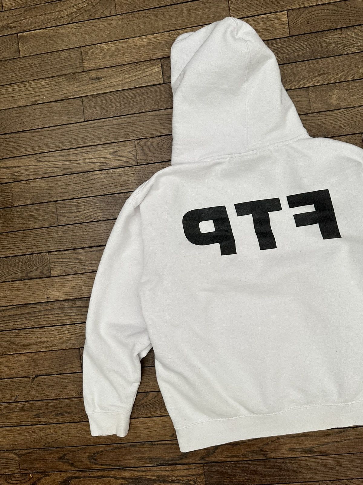 Fuck The Population RARE Fuck The Population Reverse Logo Hoodie White FW18 2018 Size US L / EU 52-54 / 3 - 2 Thumbnail