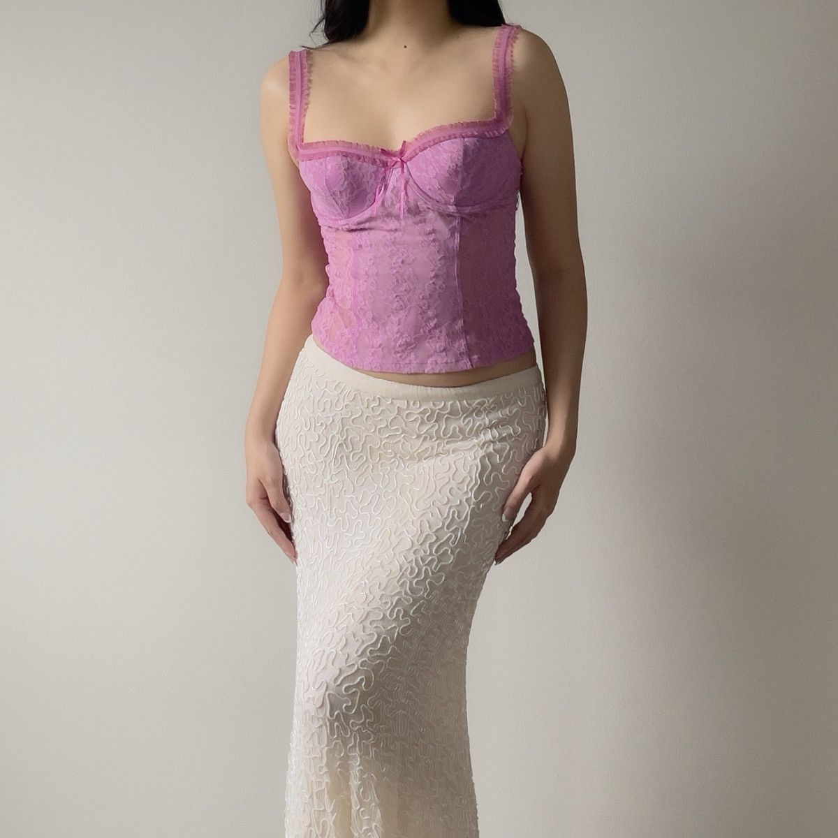 Victoria's Secret Victoria’s Secret Purple Floral Lace Bustier Top (S–M) Size M / US 6-8 / IT 42-44 - 2 Thumbnail