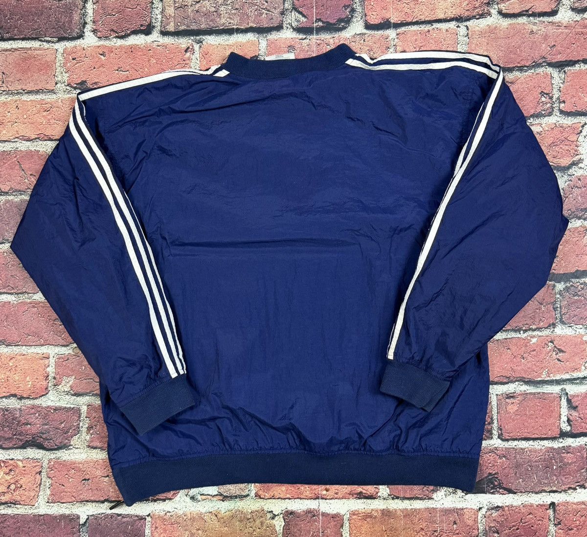 Adidas Vintage Adidas Pullover Jacket Windbreaker Lined 3 Stripe Size US XL / EU 56 / 4 - 3 Thumbnail