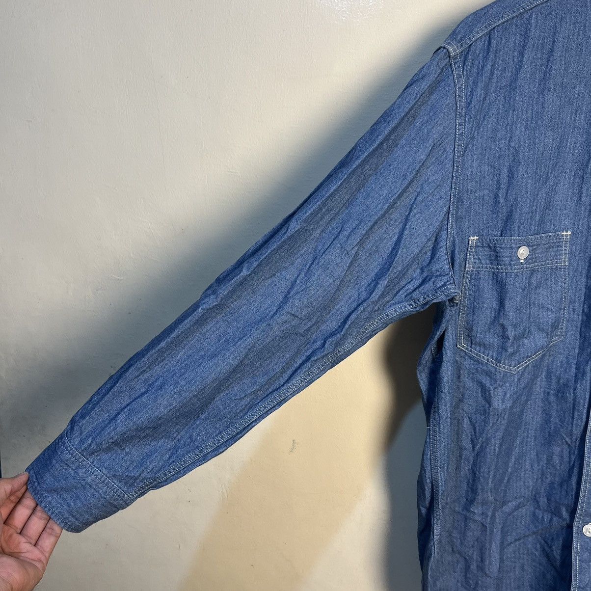 Vintage The Union Special Overalls Co. Engineer Button Up LS Shirt Size US L / EU 52-54 / 3 - 6 Thumbnail