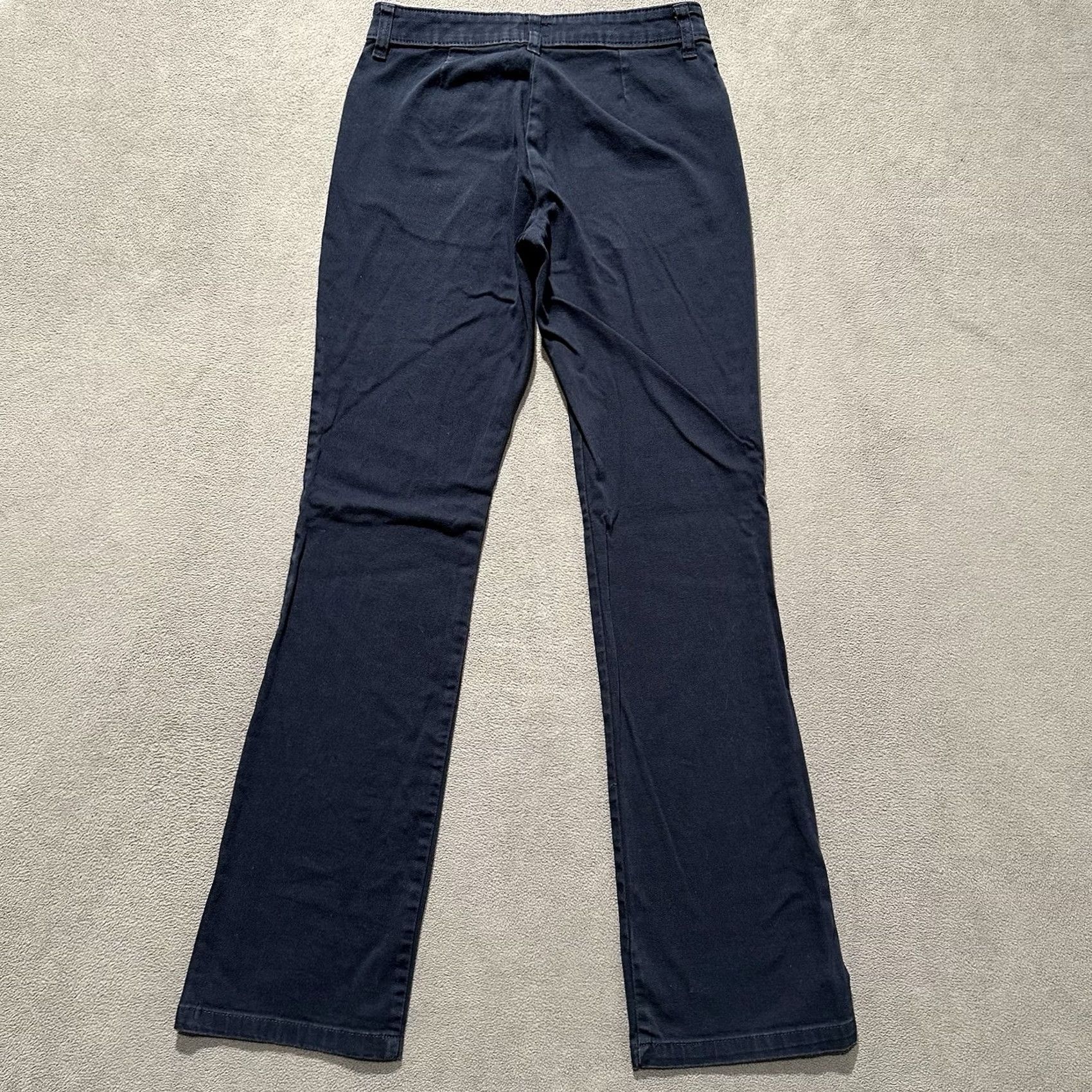 Dickies Dickies Pants Womens 3 Bootcut Stretch Beige Navy Blue Low Rise Inseam 30" Junior Size 3 Womens Regular Front Pocket EUC Size 26" / US 2 / IT 38 - 2 Thumbnail