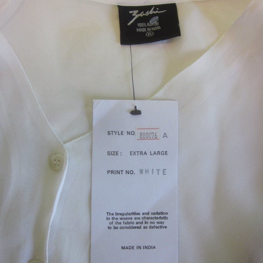 Vintage Zashi Sheer Top Size XL NWT Size XL / US 12-14 / IT 48-50 - 2 Thumbnail