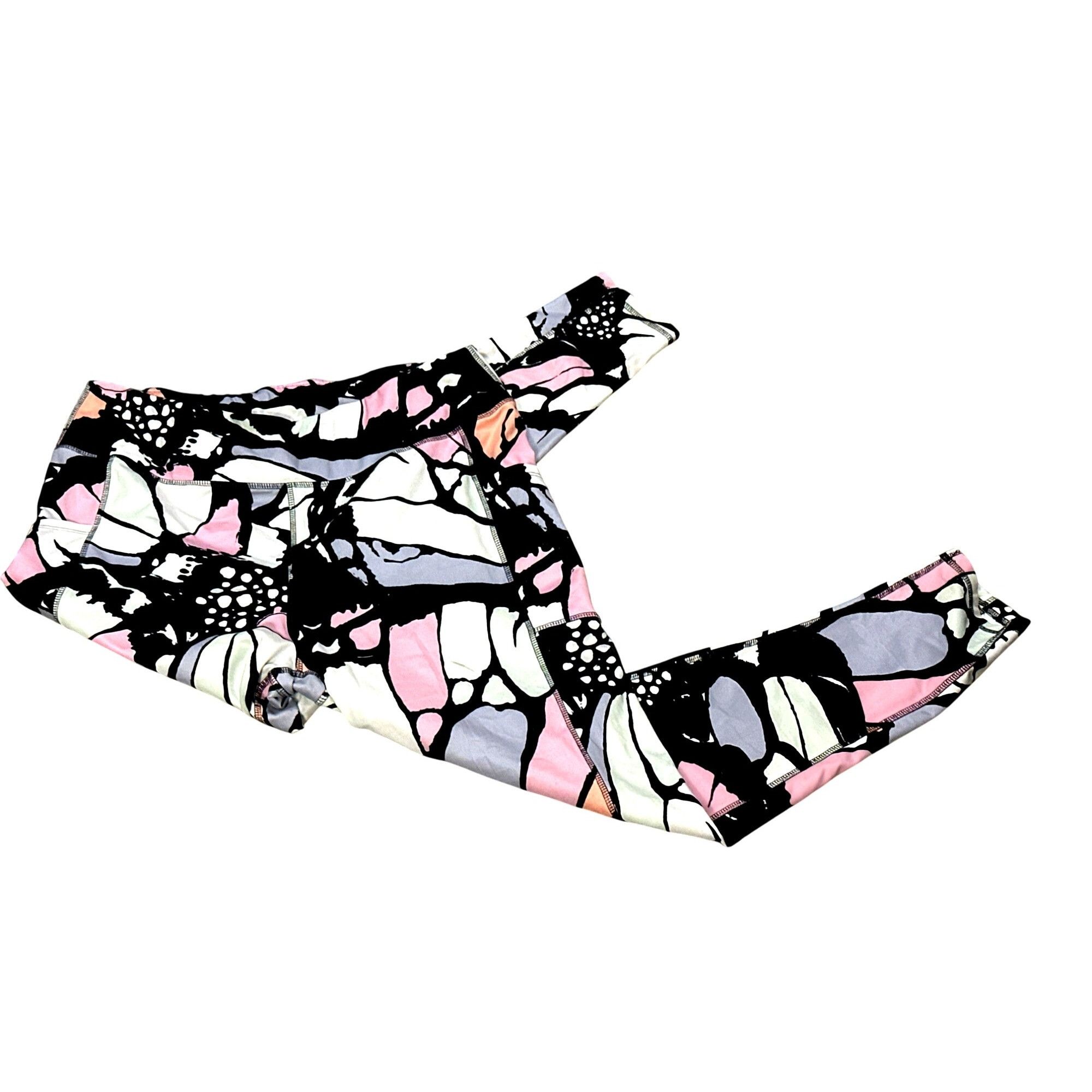 Other CCC Active Athletic Leggings Black Multi Color Abstract Prin Size 34" / US 12 / IT 48 - 6 Thumbnail