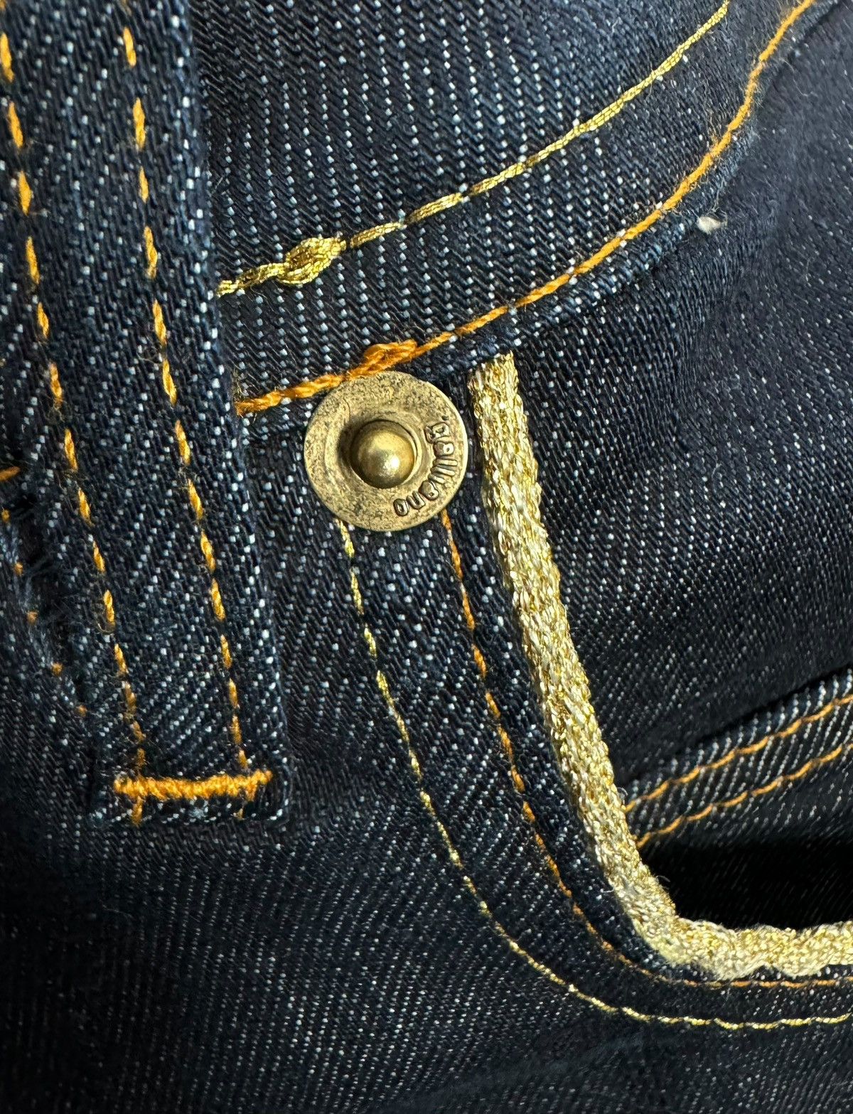 John Galliano Galliano Glitzy Jeans Bootcut Sequin Stars size 25 Size 25" / US 0 / IT 36 - 14 Thumbnail