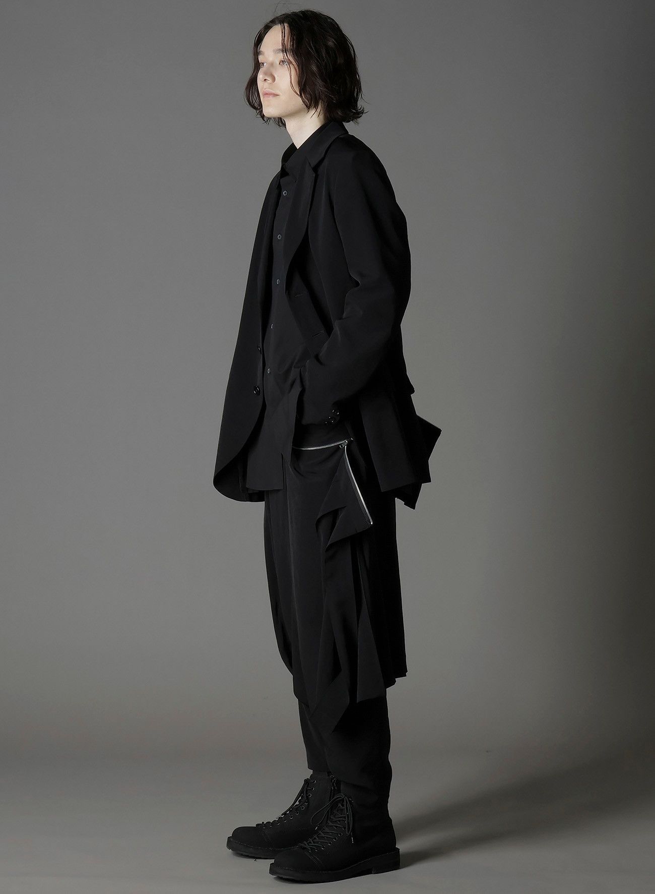 Yohji Yamamoto Yohji Yamamoto Ground Y - CREPE DE CHINE BAG PLEATED JACKET Size US L / EU 52-54 / 3 - 3 Thumbnail
