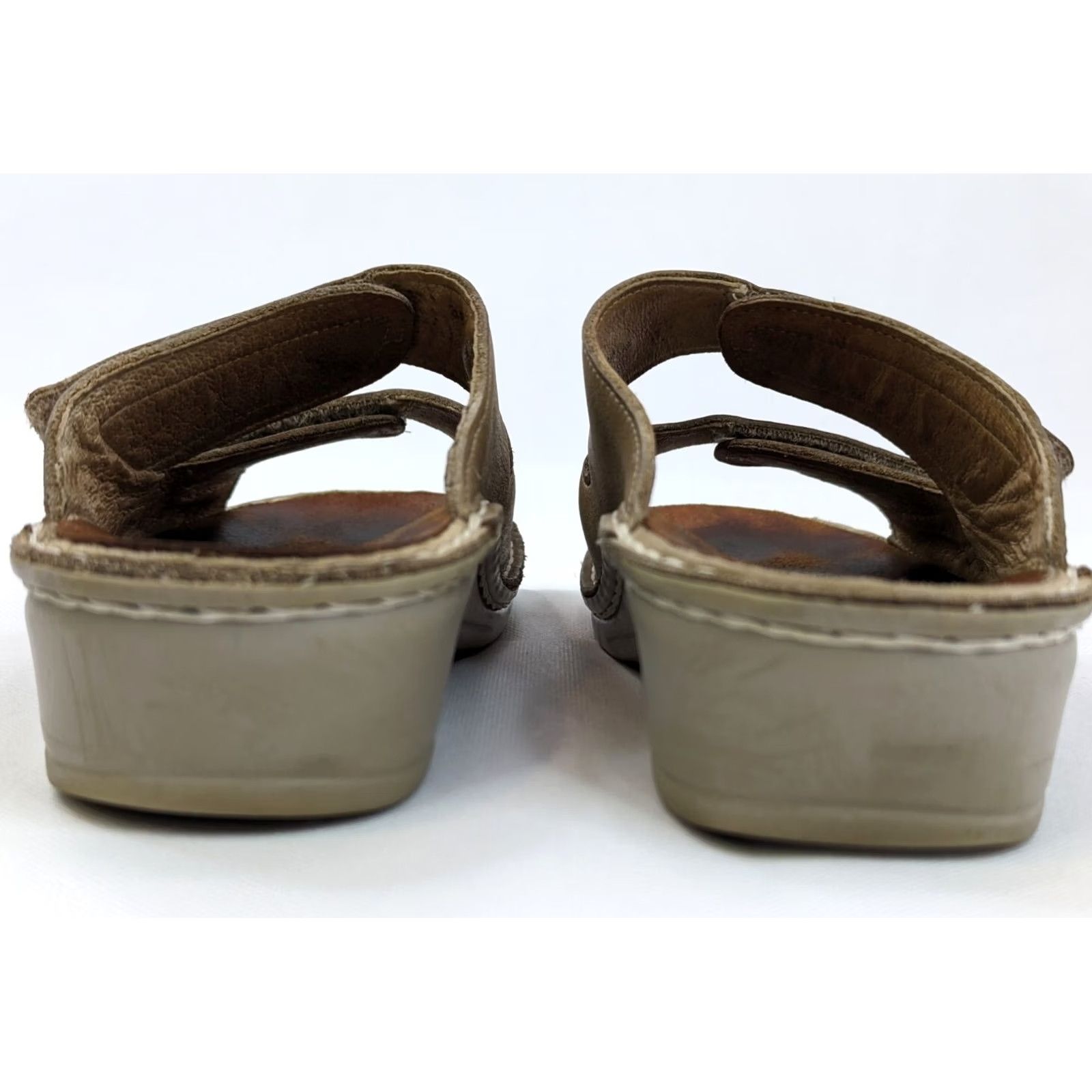 Vintage Finn Comfort Sandals Women US 8 EU 38 Cream Leather Comfort Hook Loop Walking Shoes Slide Casual Summer Size US 8 / IT 38 - 7 Thumbnail