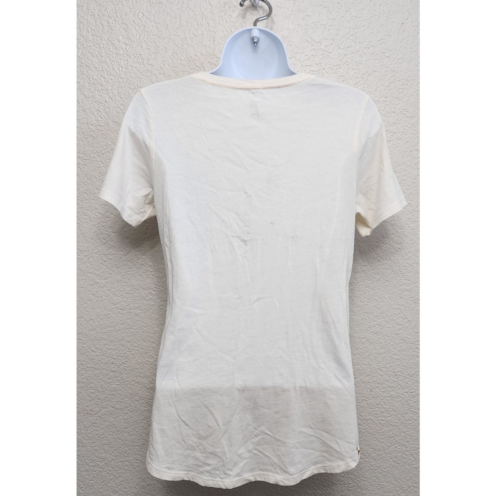Old Navy Old Navy Cream Geo Print Relaxed T Shirt XS Lightweight Size XS / US 0-2 / IT 36-38 - 2 Thumbnail