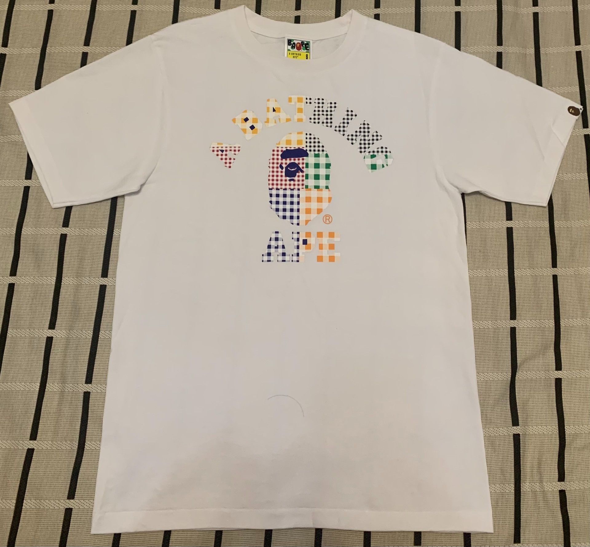 Bape Bape Plaid Ape Head Multi T-Shirt S Men Size US S / EU 44-46 / 1 - 1 Thumbnail