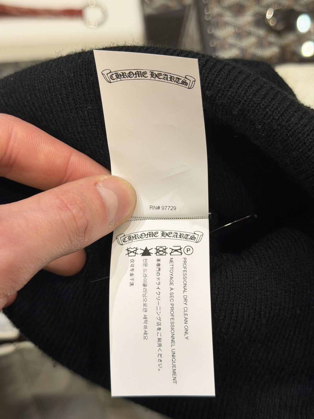 Chrome Hearts Chrome Hearts Black Beanie Size ONE SIZE - 7 Thumbnail
