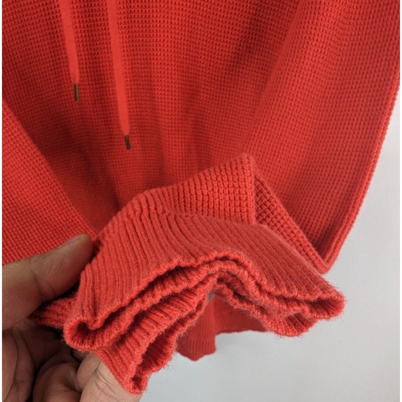 Ralph Lauren Lauren Ralph Lauren Sweater Womens Large Waffle Weave Coral Pullover Cowl Neck Size L / US 10 / IT 46 - 3 Thumbnail