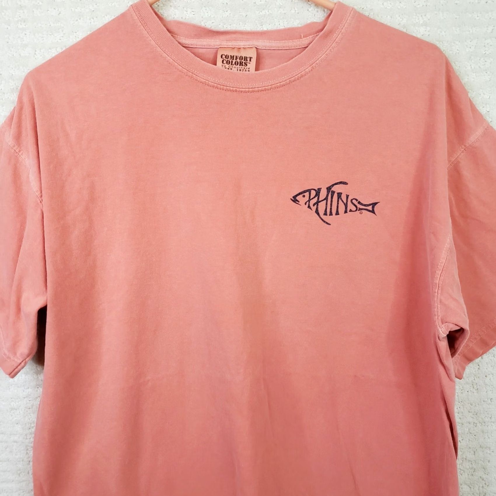 Shrimps Phins T-Shirt Shrimp Lowcountry Living Crewneck Short Sleeve Coral L Mens Size US L / EU 52-54 / 3 - 4 Thumbnail