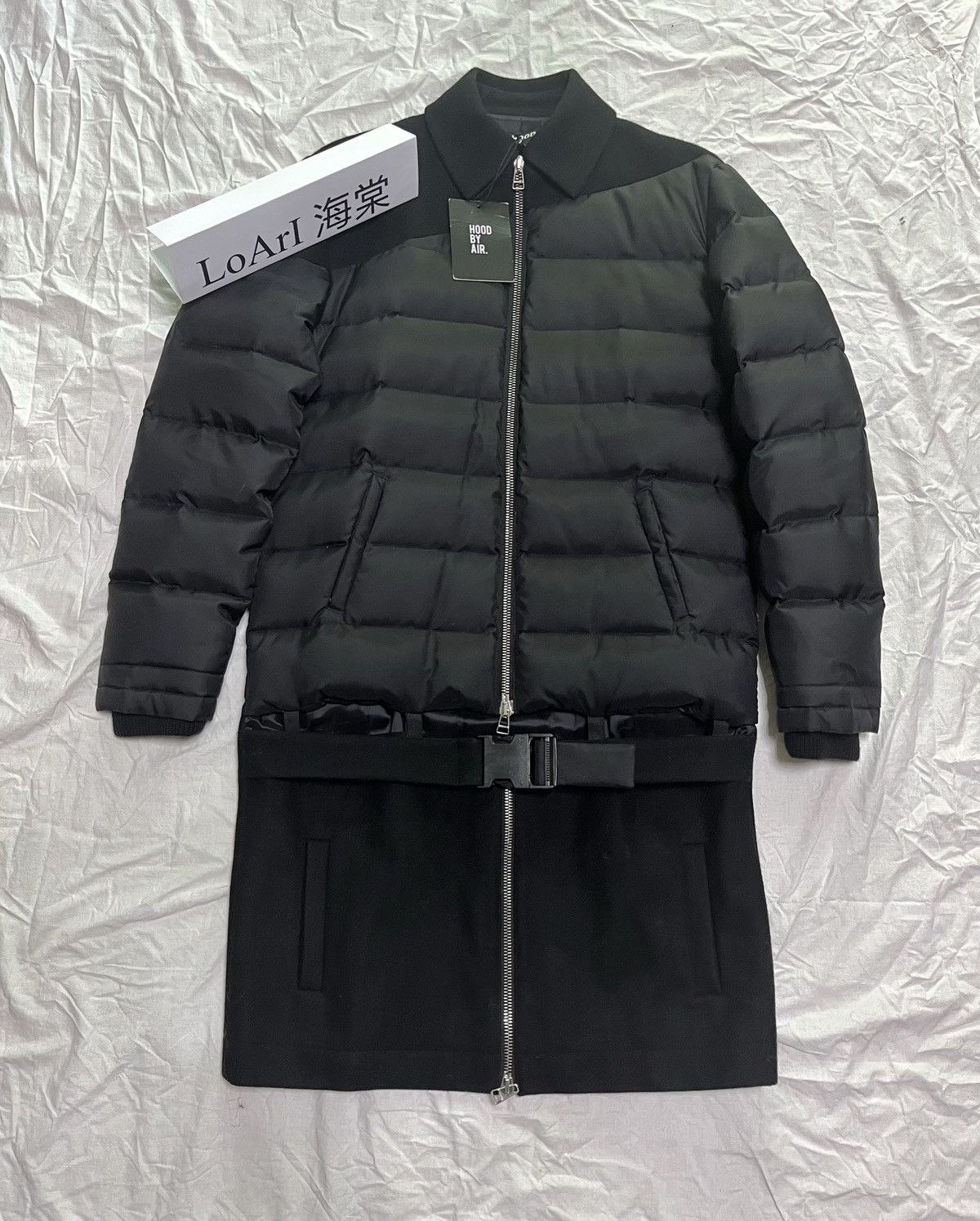 image of Hood By Air HBA 15Fw Layered Puffer Jacket in Black, Men's (Size Small)