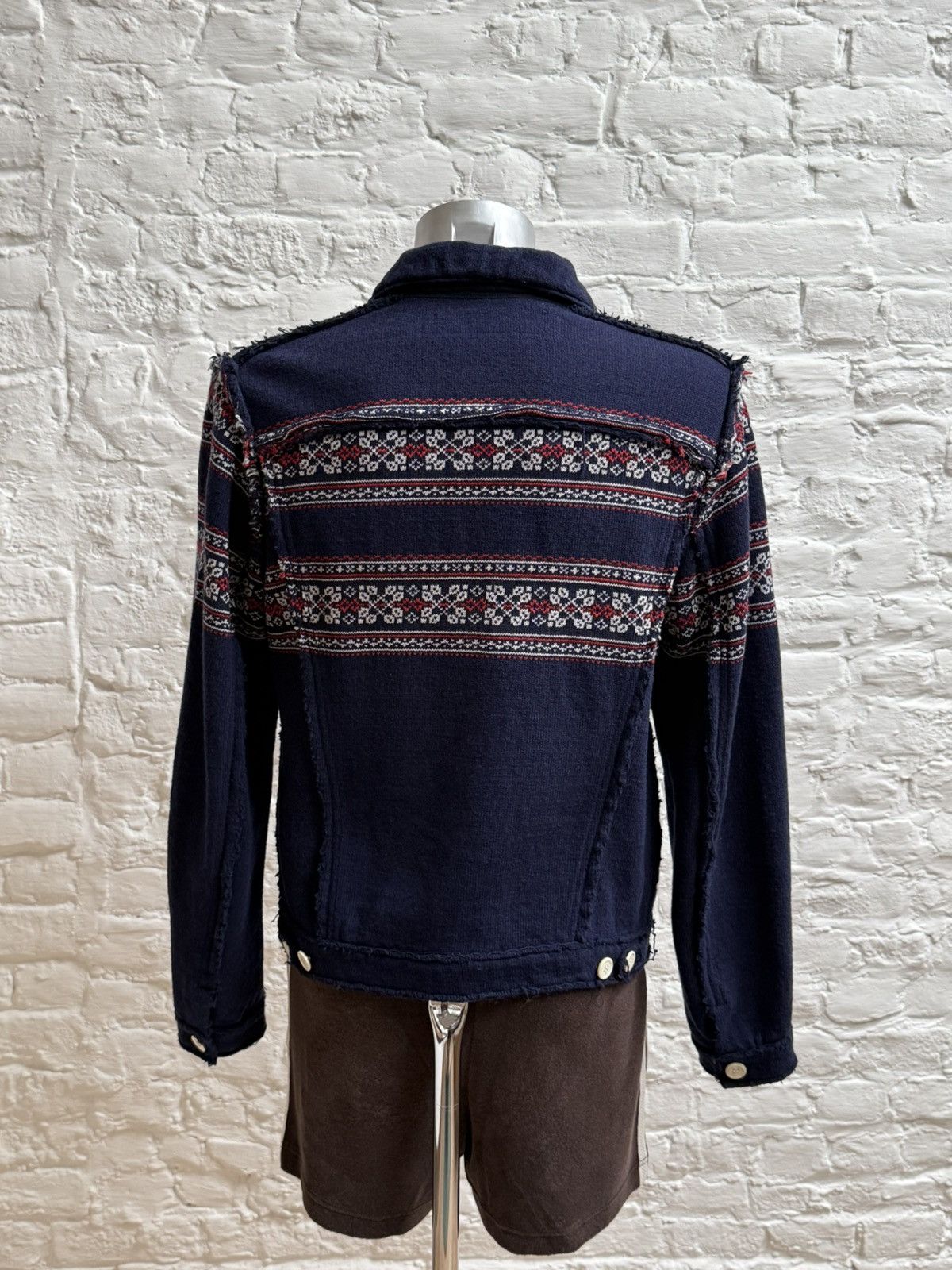 Comme des Garcons Junya Watanabe Comme des Garçons Man Navy Knit Jacket Size US L / EU 52-54 / 3 - 2 Thumbnail