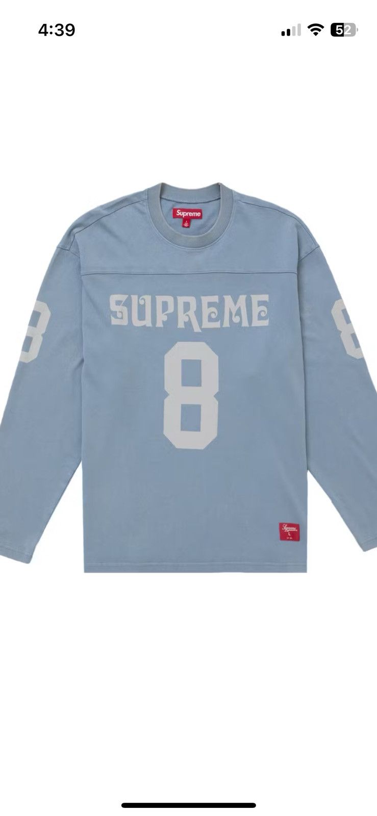 Supreme Supreme Affiliated LS Football Top Dusty Blue | Grailed