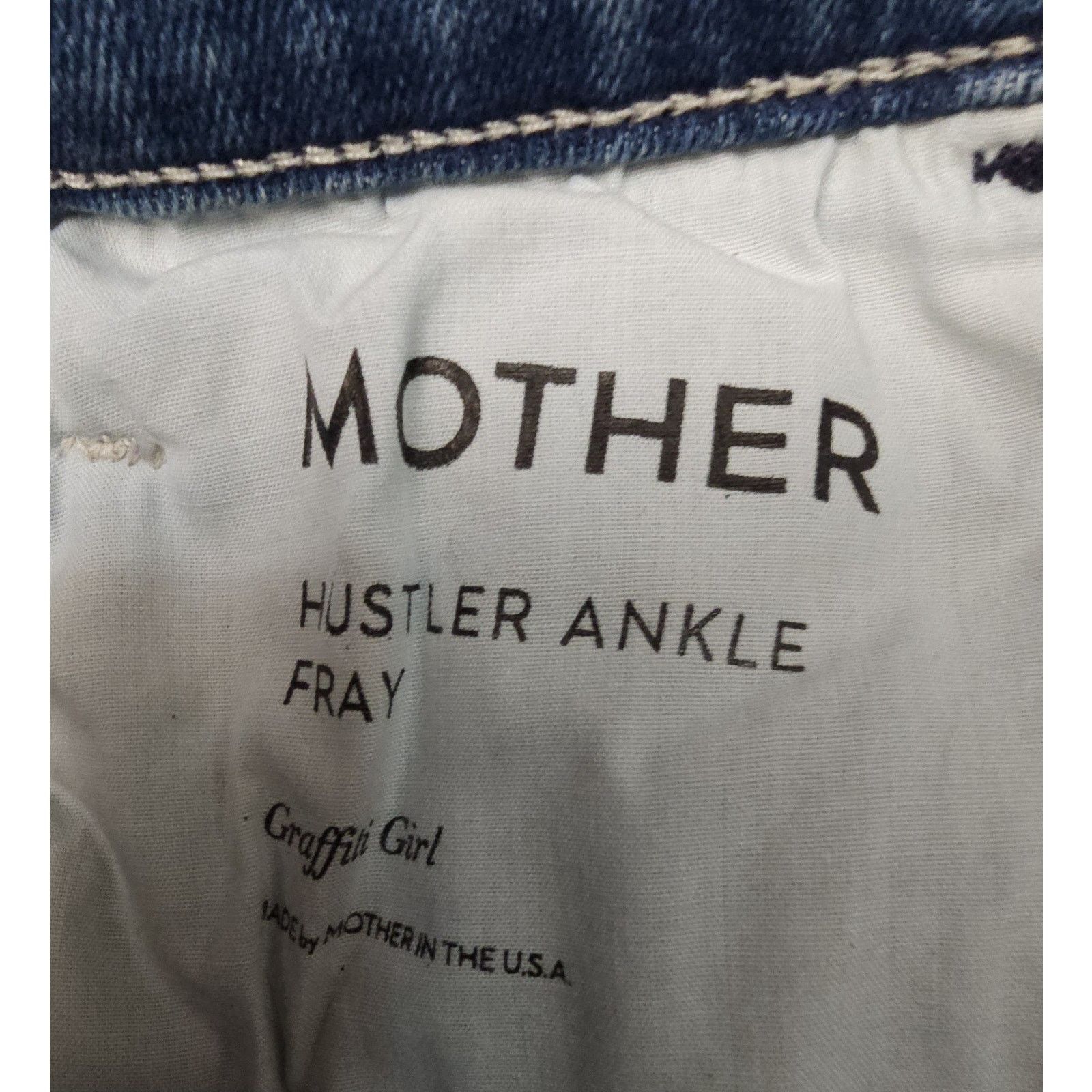 MOTHER Mother Denim Hustle Ankle Fray High Rise In Graffiti Girl 24 Size 24" / US 00 / IT 34 - 10 Thumbnail