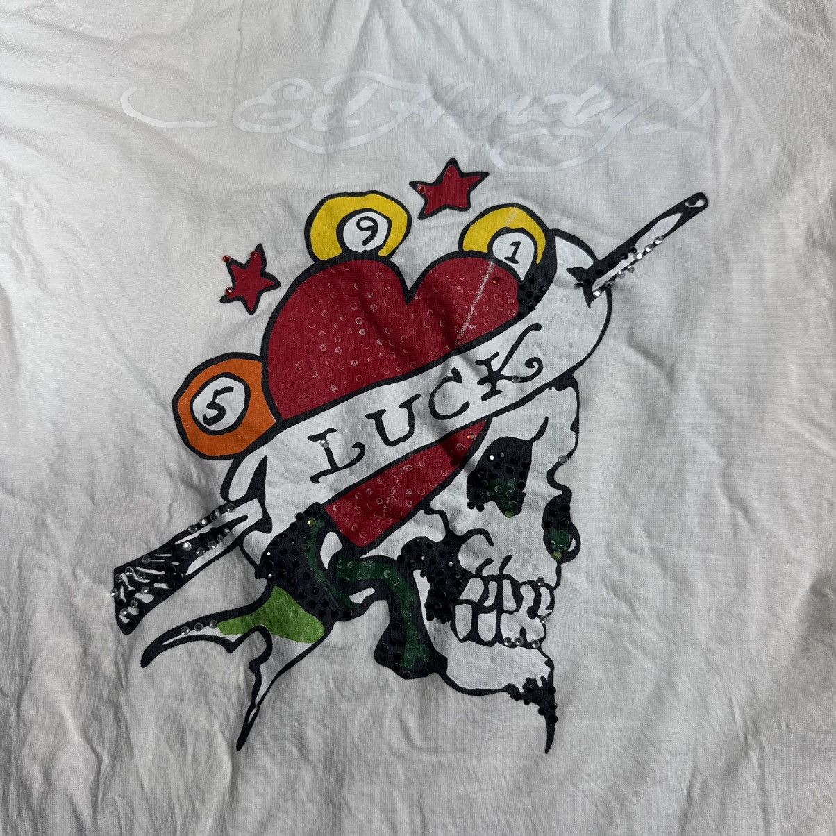 Christian Audigier × Ed Hardy × Vintage vintage t shirt ed hardy x christian audigier big skeleton Size L / US 10 / IT 46 - 5 Thumbnail