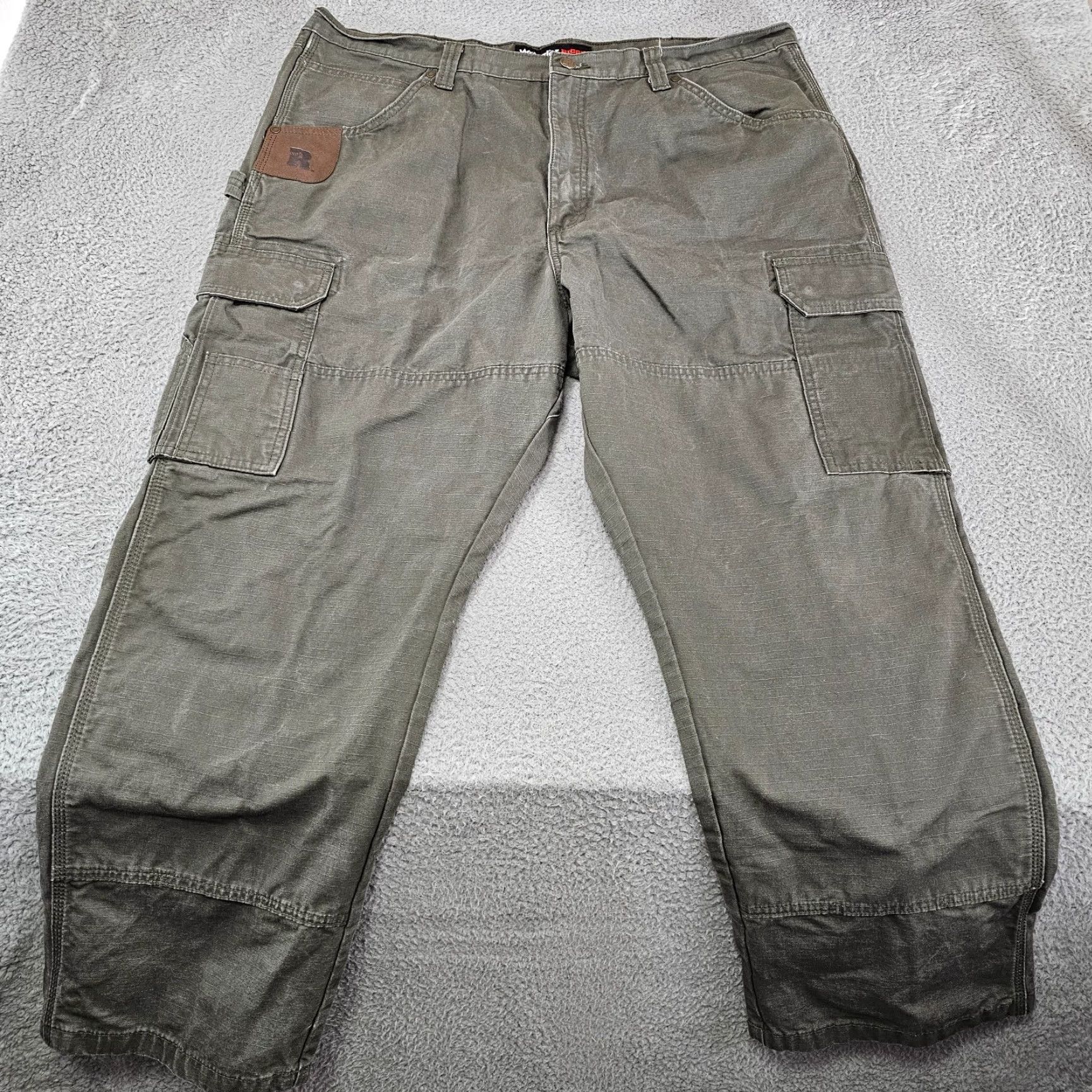 Wrangler Wrangler Riggs Pants Mens 41x28 Canvas Cargo Ripstop Utility Workwear Size US 41 - 2 Thumbnail