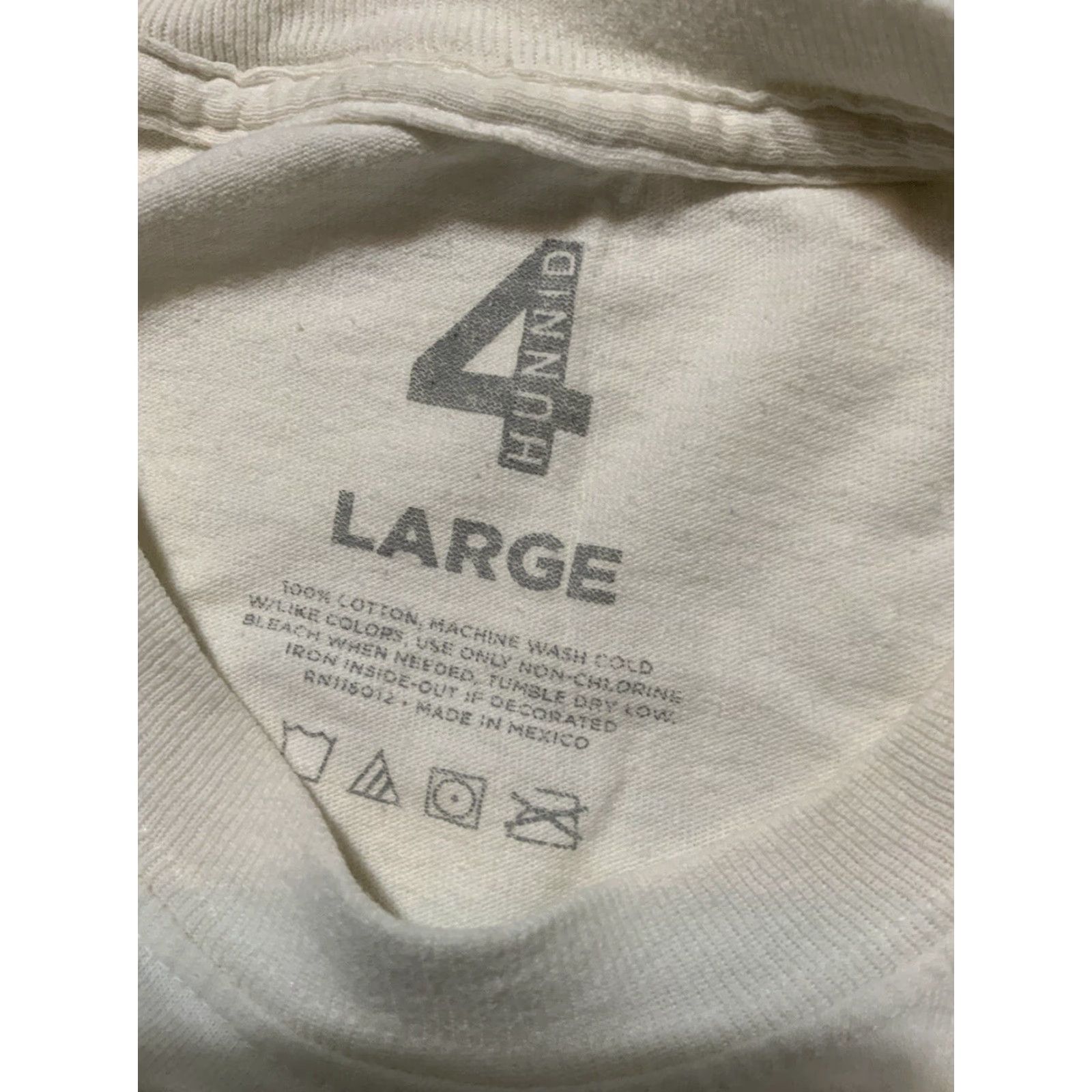 Vintage YG 4 Hunnid Graphic White Long Sleeve Hip Hop Crewneck T-Shirt Sz. L Mens Shirt Size US L / EU 52-54 / 3 - 6 Thumbnail