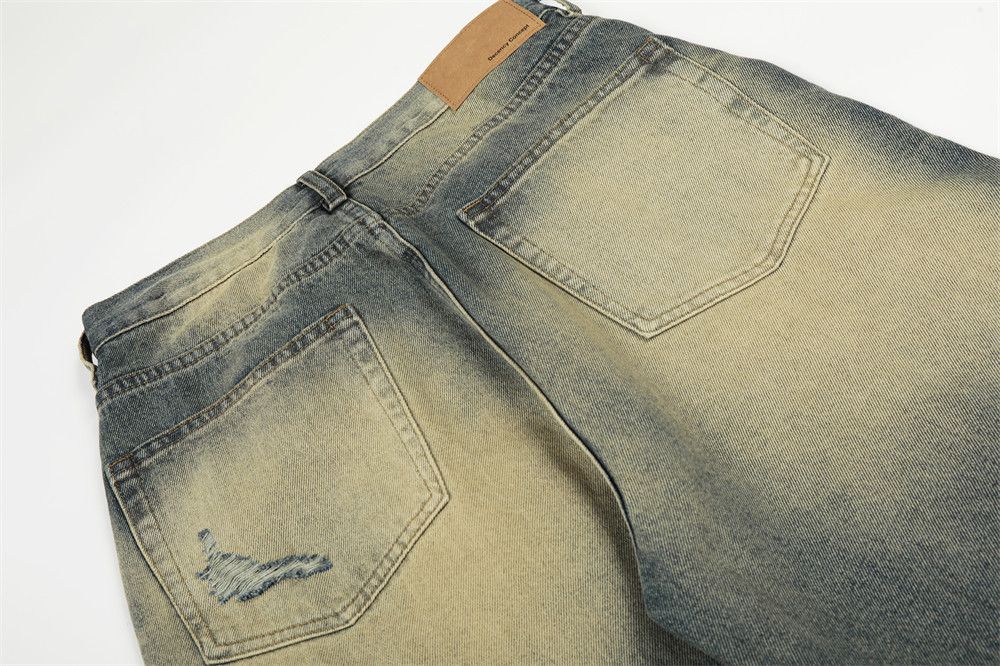 Vintage Men's retro ripped straight washed distressed loose jeans Size US 32 / EU 48 - 5 Thumbnail