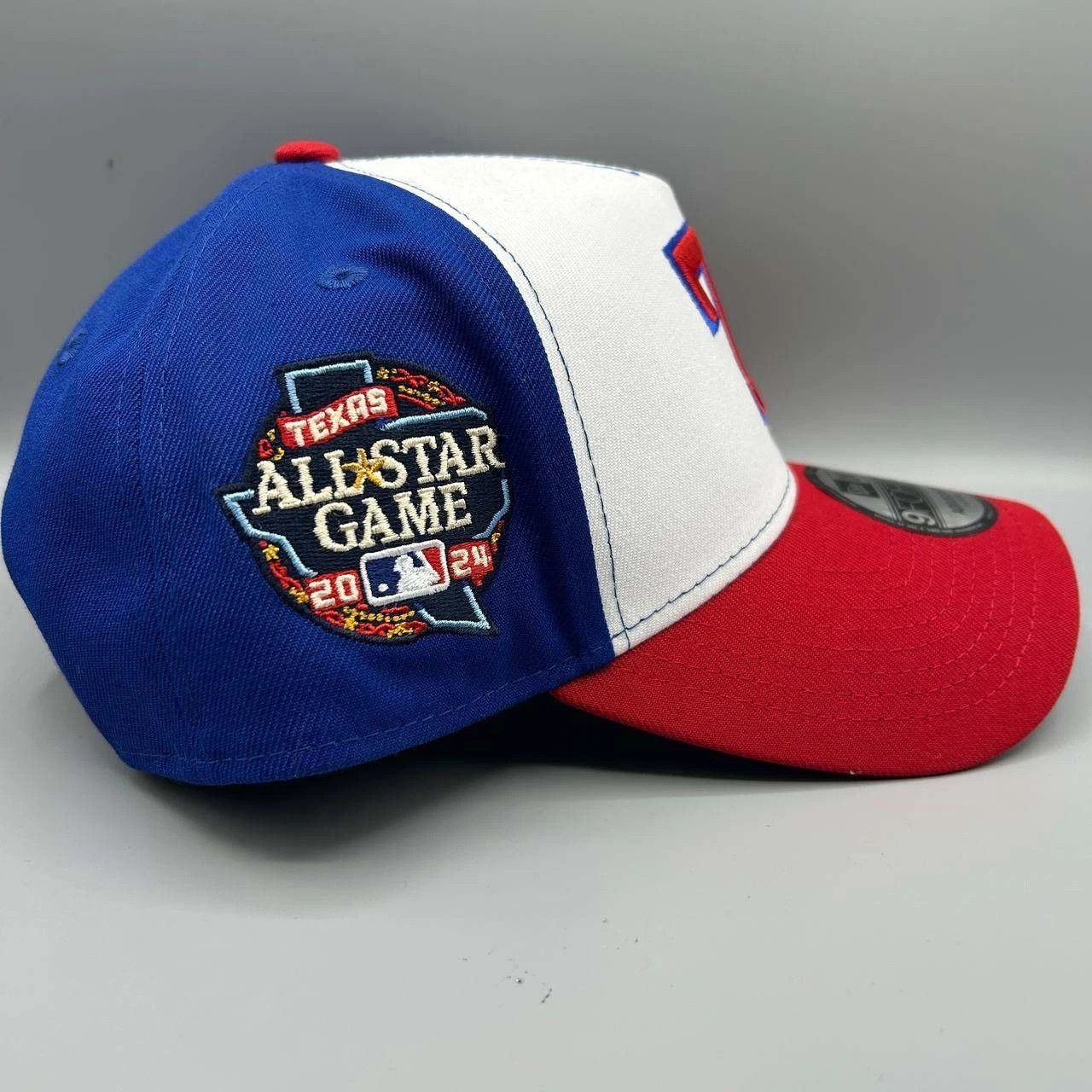 New Era Texas Rangers Hat Men White Red Snap Back Cap New A-Frame Size ONE SIZE - 3 Thumbnail