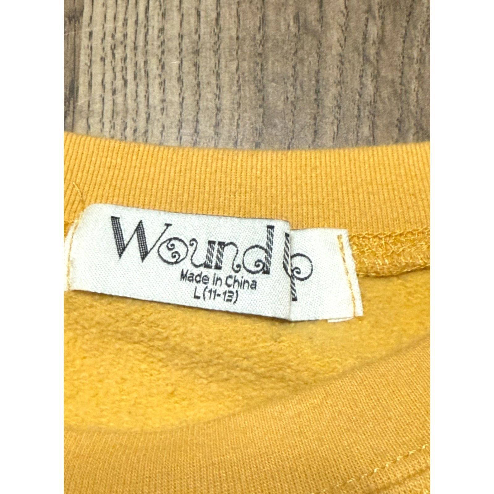 Vintage Wound Up Sweater Girl's Large Yellow Pink White Pullover Crew Neck Grateful Heart Womens Sweater Pullover Casual Regular Sleeve Long Vintage No Size L / US 10 / IT 46 - 6 Thumbnail