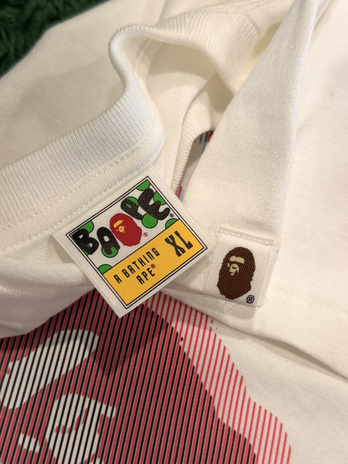 Bape BAPE - Pink Ape Head Tee - White - XL Size US XL / EU 56 / 4 - 4 Thumbnail