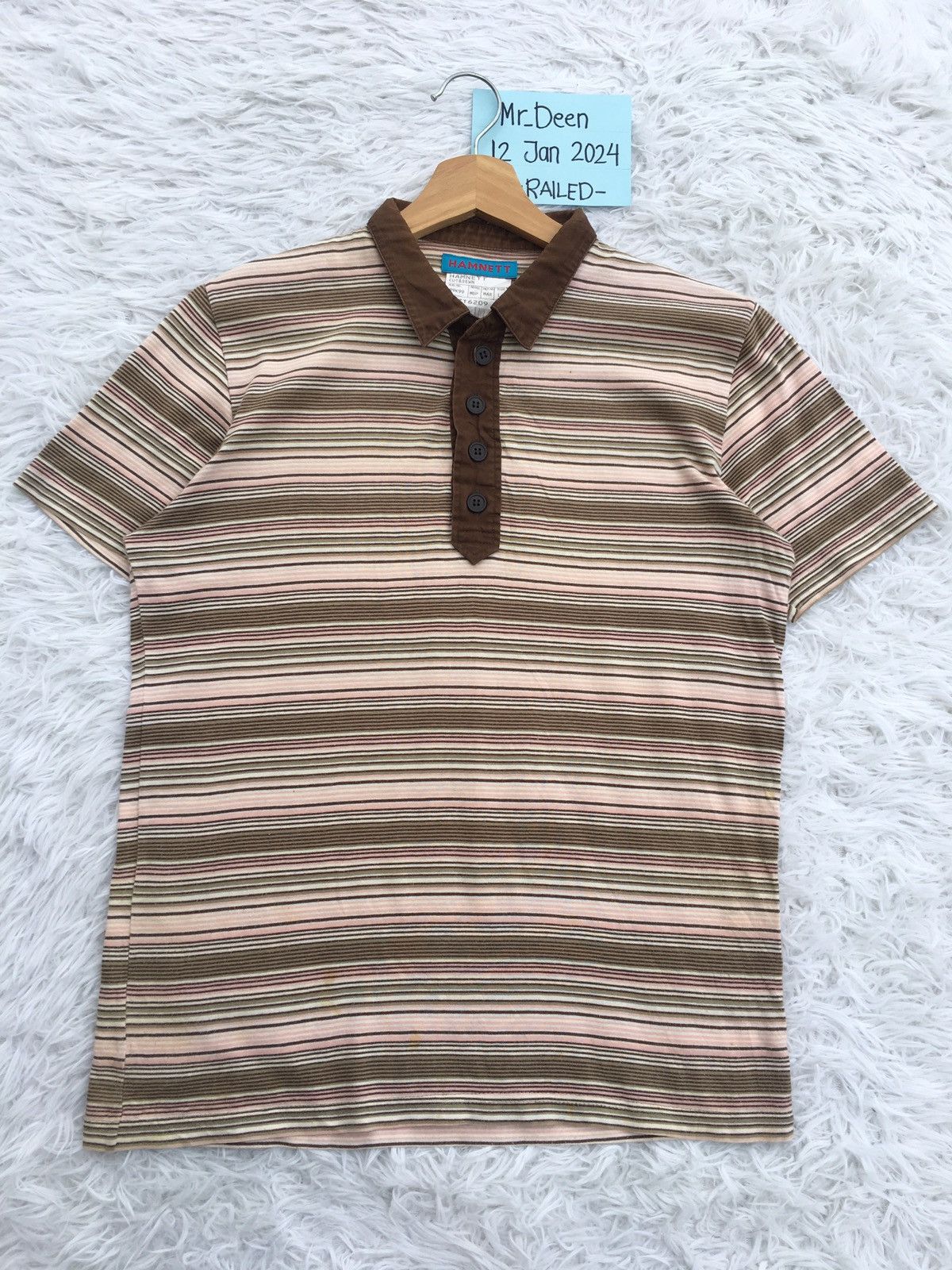 Katharine Hamnett London Rare Vintage HAMNETT London Stripes Tshirt Size US M / EU 48-50 / 2 - 1 Thumbnail