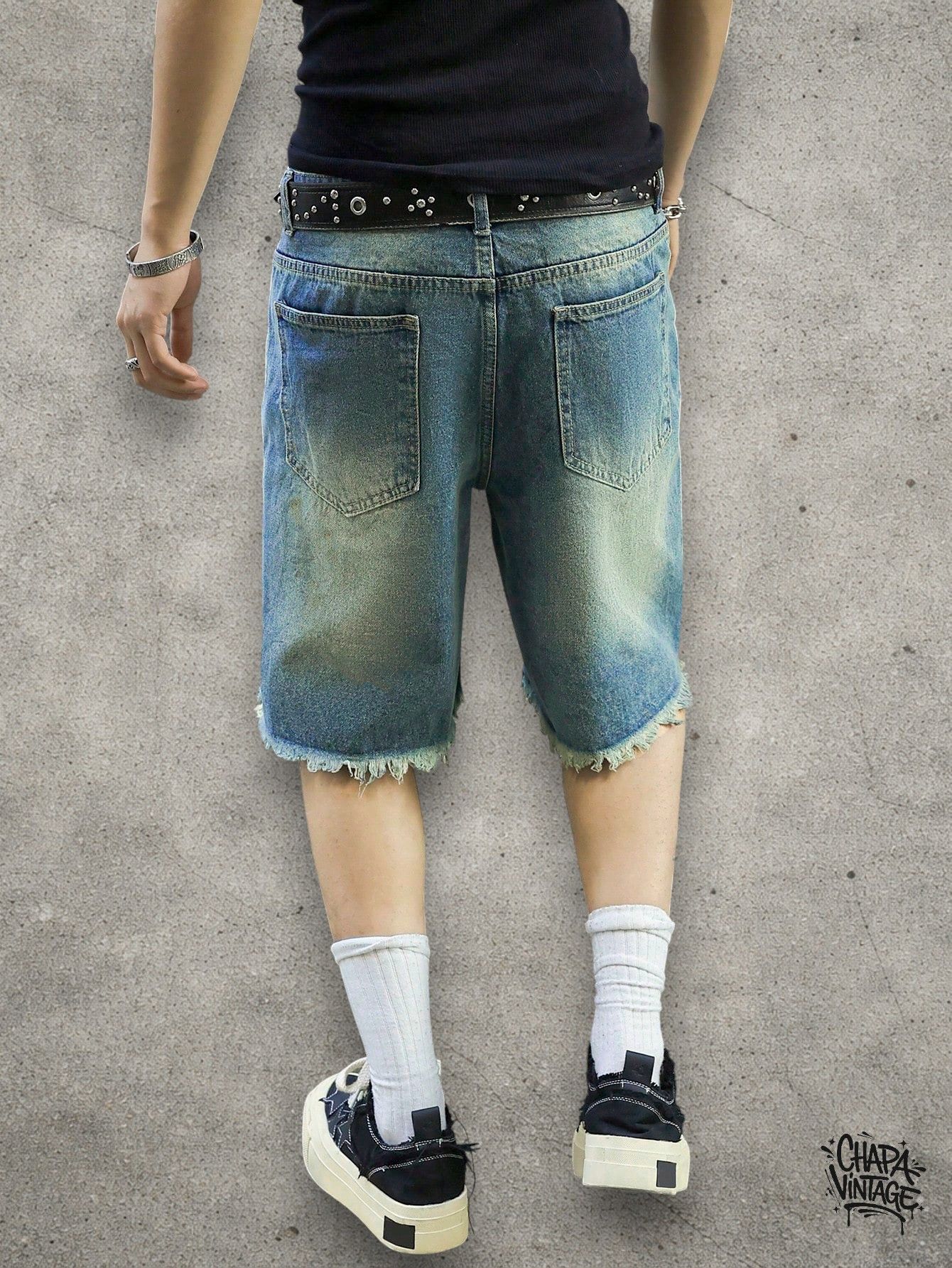 Japanese Brand ripped jeans shorts Size US 32 / EU 48 - 4 Thumbnail