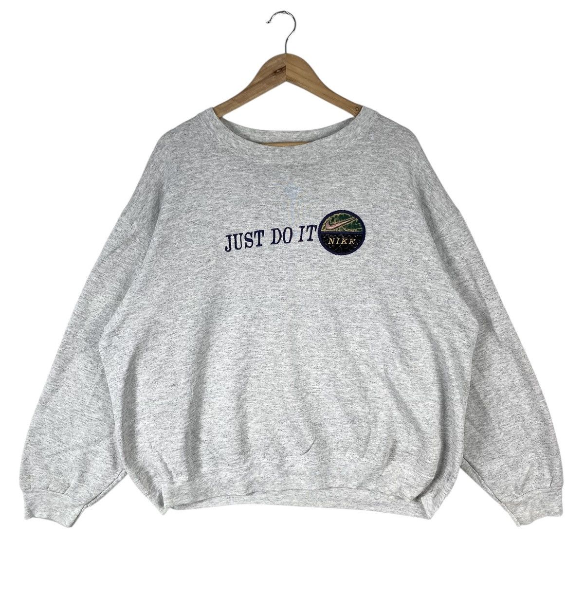 Nike Vintage Nike Swoosh Sportswear Just Do It Sweatshirt Size US L / EU 52-54 / 3 - 2 Thumbnail
