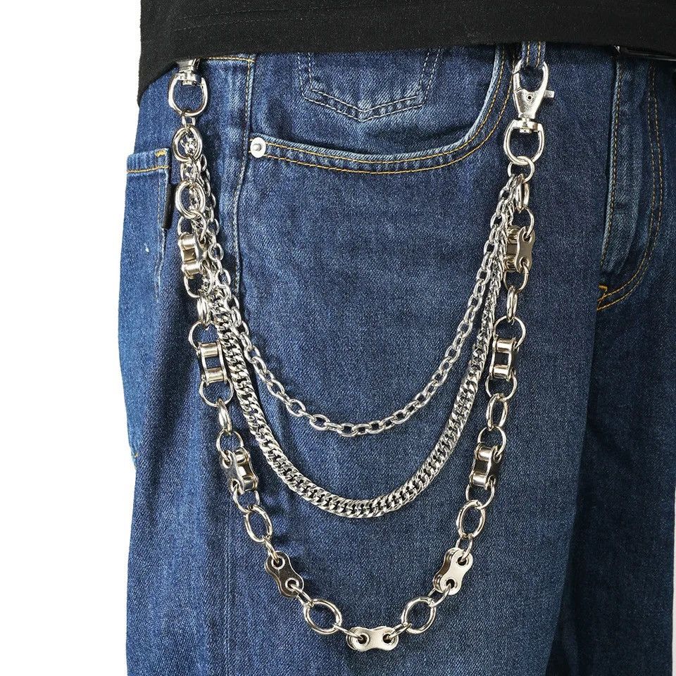 Vintage Punk Rock Trousers Chain Size ONE SIZE - 1 Thumbnail