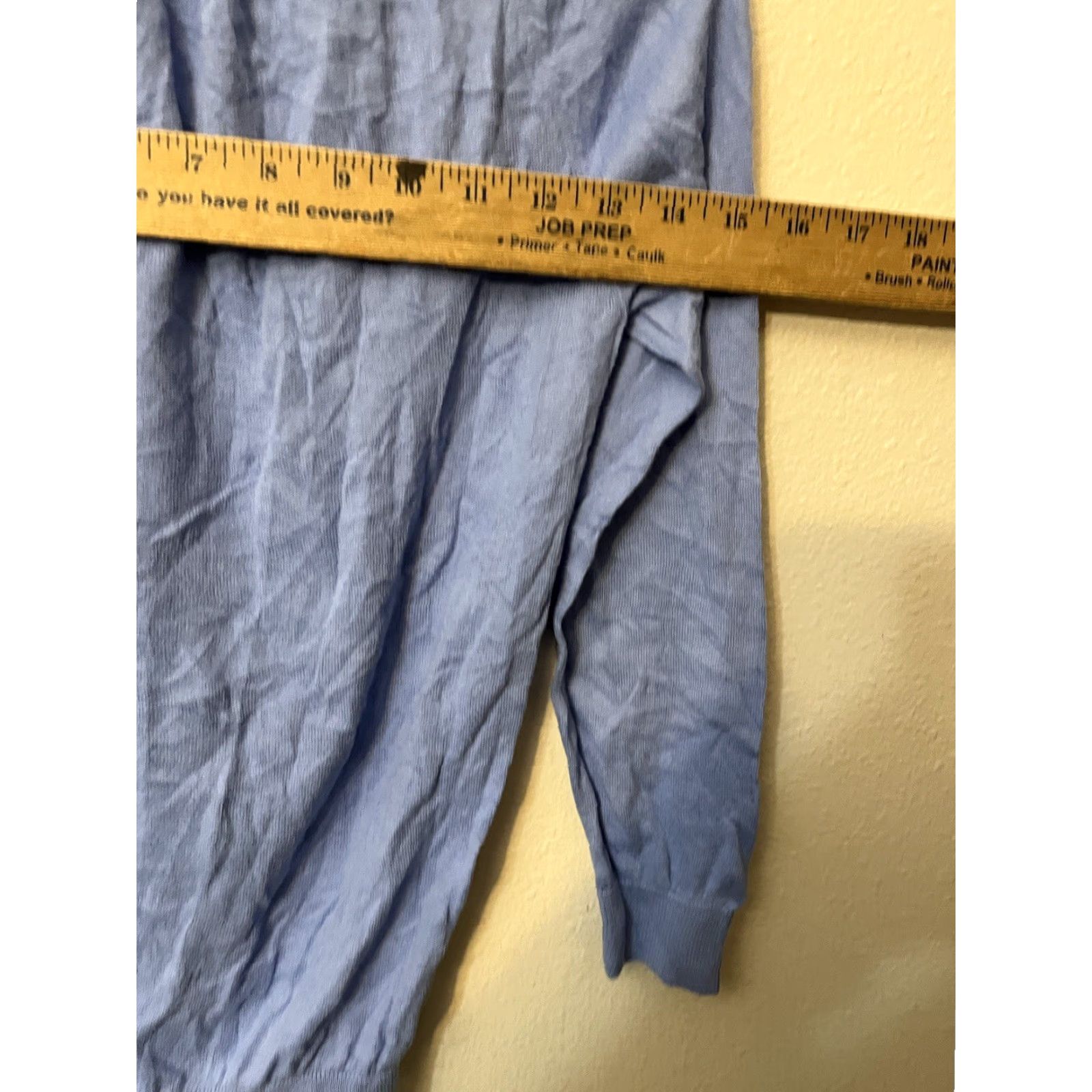 Ann Taylor VINTAGE Ann Taylor LOFT Blue V Neck 3/4 Sleeve Sweater XS Cotton Blend Women Pullover Knits Summer Fall Spring Winter All Seasons Lightweight Size XS / US 0-2 / IT 36-38 - 5 Thumbnail