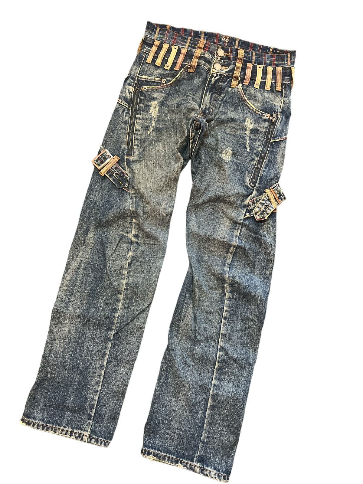 Japanese Brand SICK💥DOUBLE WAIST‼️BREATH MINT DISTRESSED DENIM PANT Size US 30 / EU 46 - 5 Thumbnail