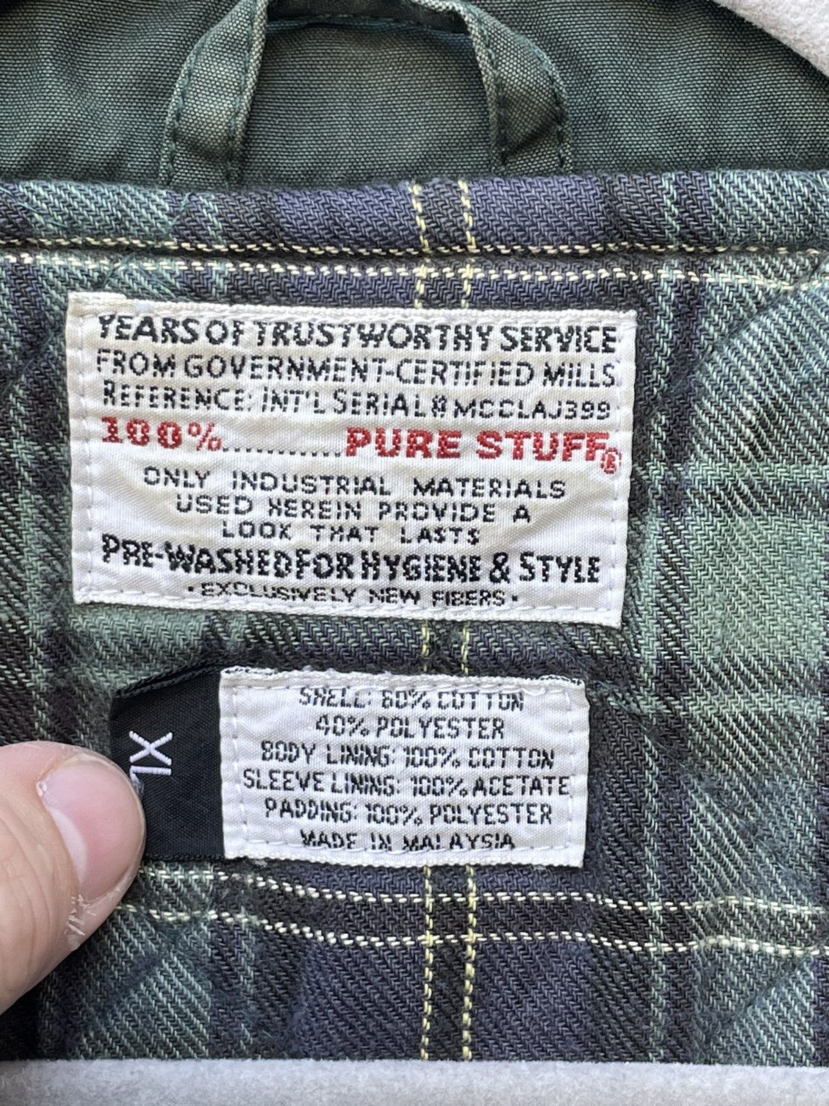 Vintage Vintage 80s 100% Pure Stuff Plaid Lined Full Zip Winter Size US XL / EU 56 / 4 - 3 Thumbnail