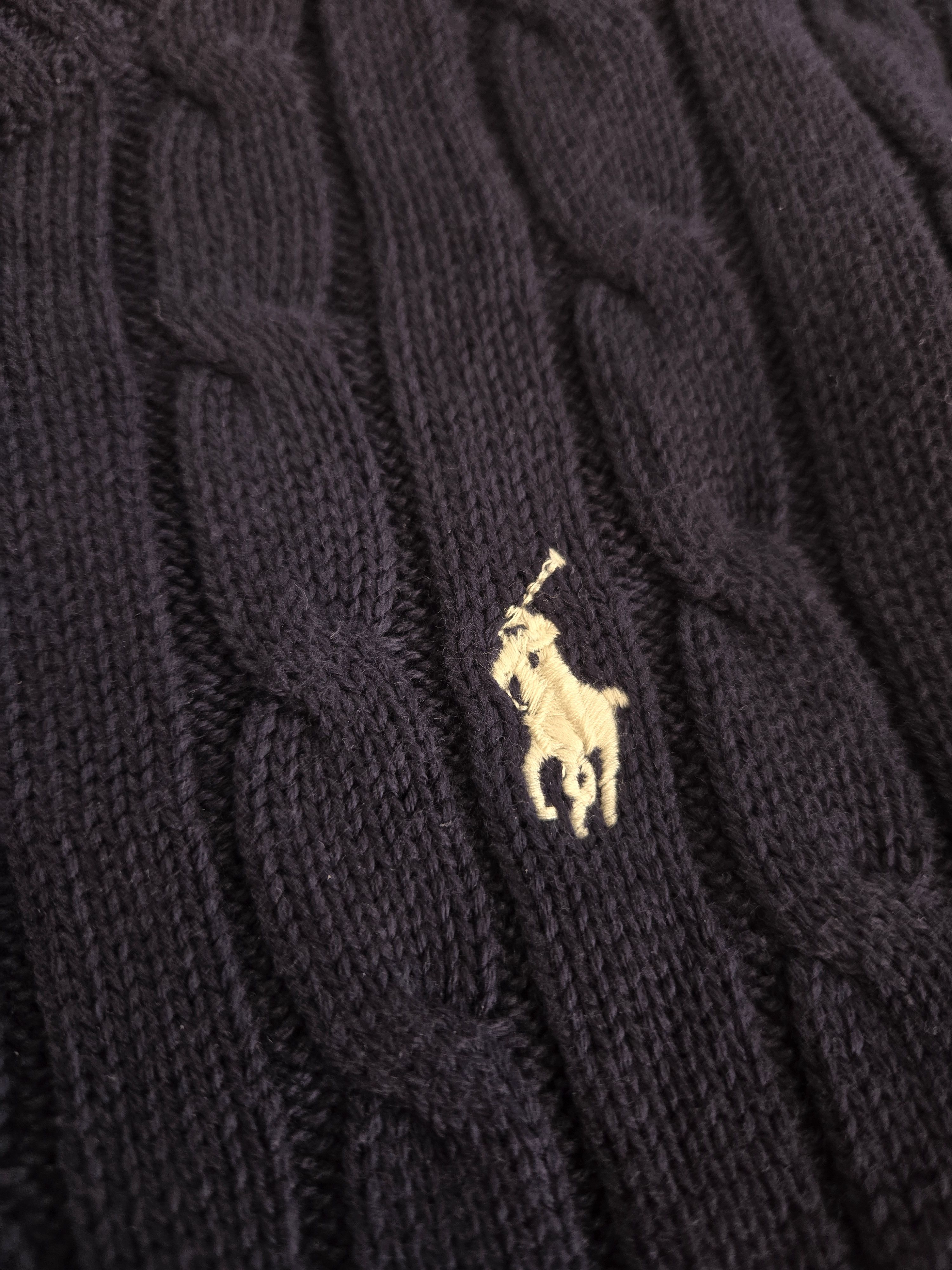Ralph Lauren POLO RALPH LAUREN | Navy Blue Cable Knit Sweater XS Size XS / US 0-2 / IT 36-38 - 7 Thumbnail