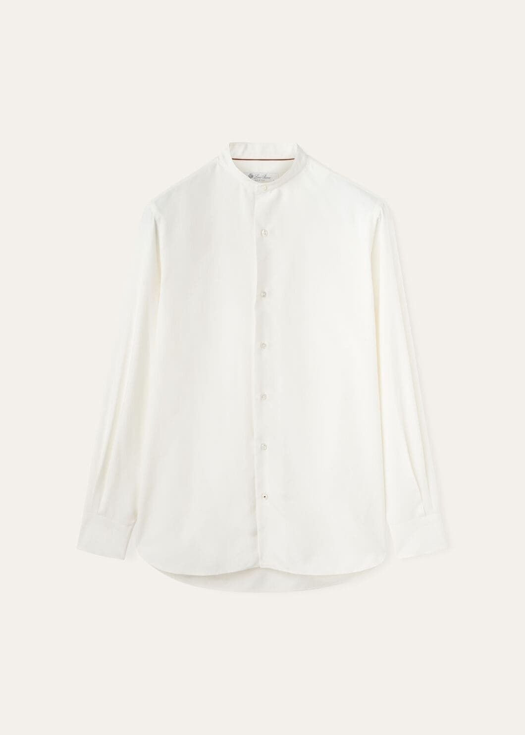 Loro Piana o1w1db10725 FAO0347 Elia Silk Shirt in White Size US XL / EU 56 / 4 - 1 Thumbnail