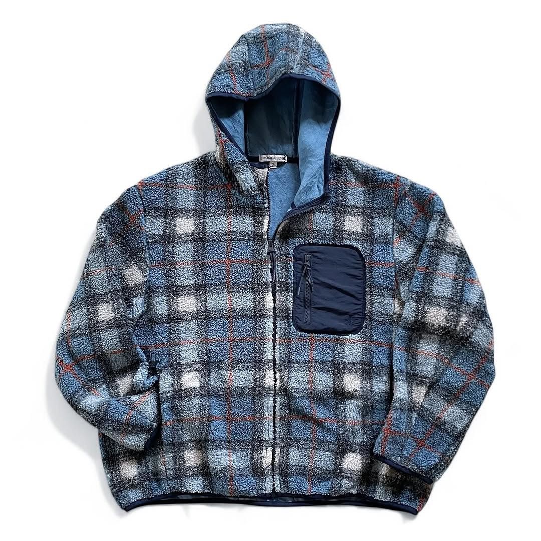 JW Anderson Uniqlo x JW Anderson Plaid Fleece Hooded Jacket Size US XL / EU 56 / 4 - 7 Thumbnail