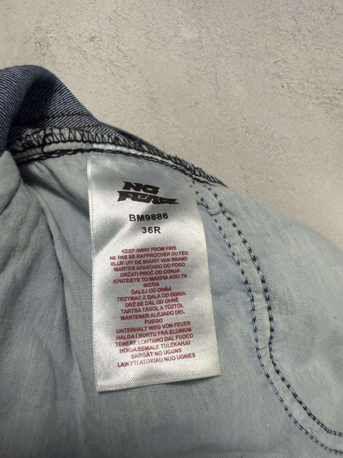 Japanese Brand × No Fear SICK🚨 No Fear Jeans Denim Pants Baggy Straight Wash Rap 90s Size US 36 / EU 52 - 11 Thumbnail