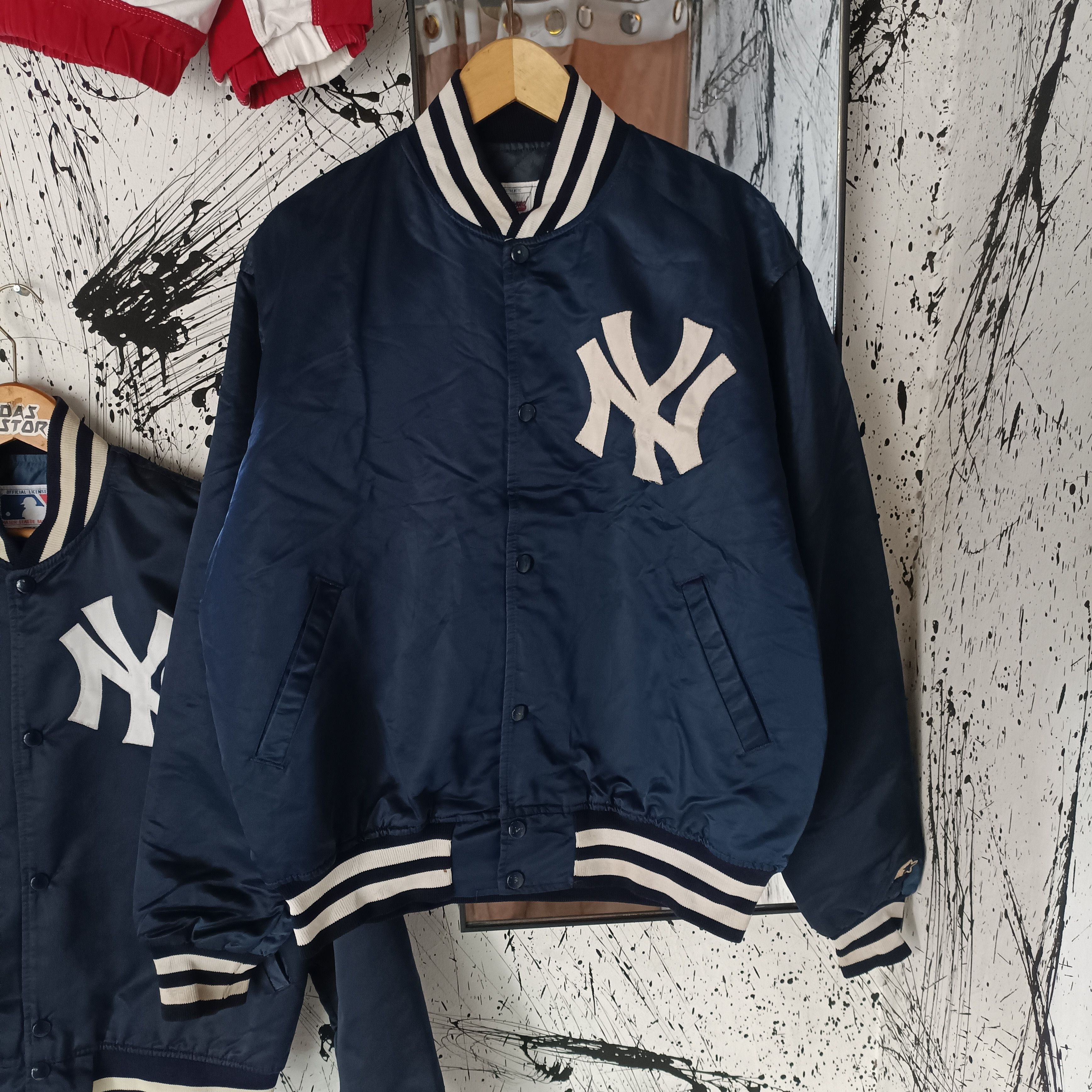 New York Yankees Vintage 1990 RARE MLB New York Starter Diamond Collection Size US L / EU 52-54 / 3 - 1 Thumbnail
